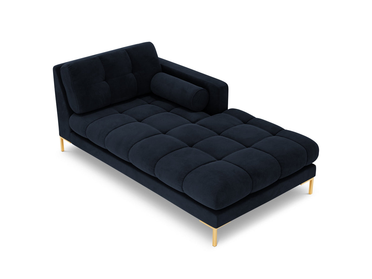 Modulares Sofa 1-Sitzer Chaise Longue rechts Bali mit Stoffbezug und Metallbeinen