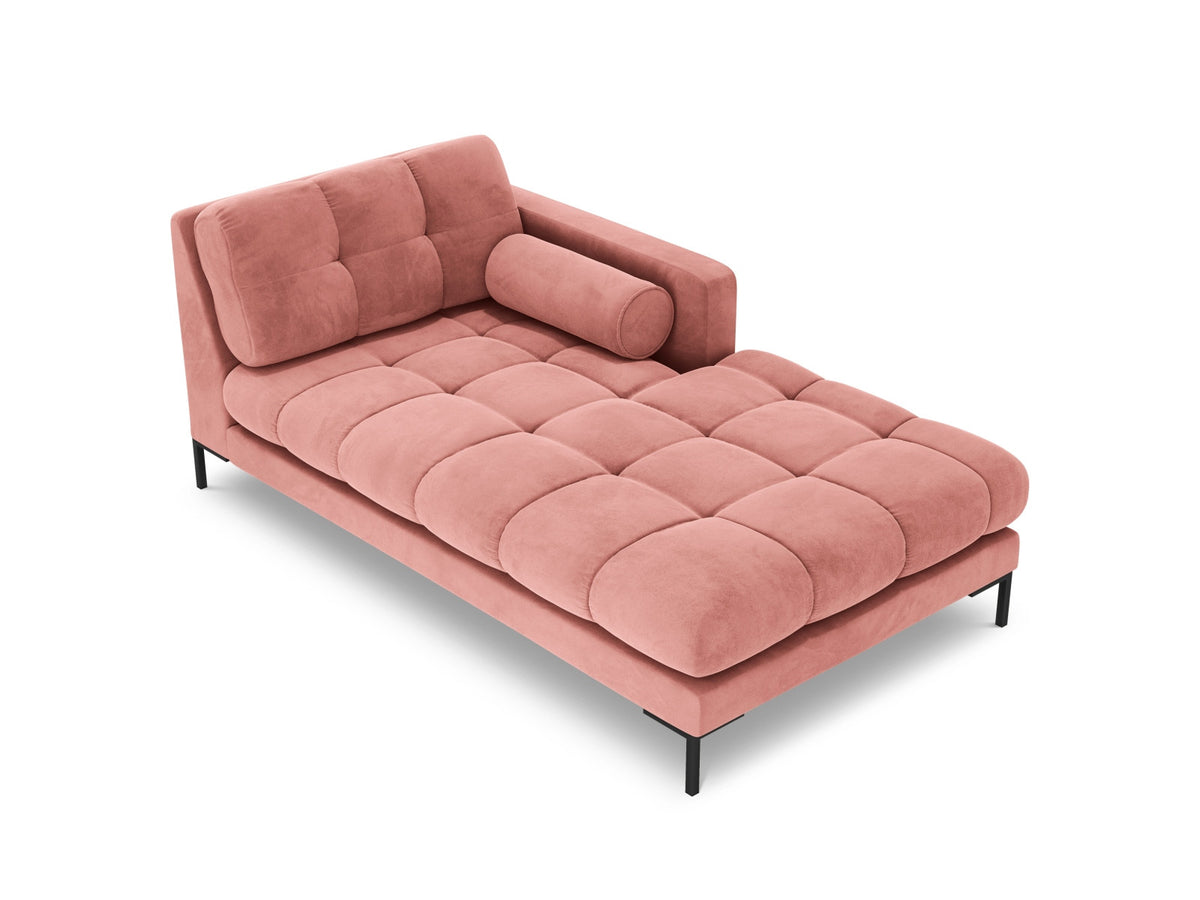 Modulares Sofa 1-Sitzer Chaise Longue rechts Bali mit Stoffbezug und Metallbeinen