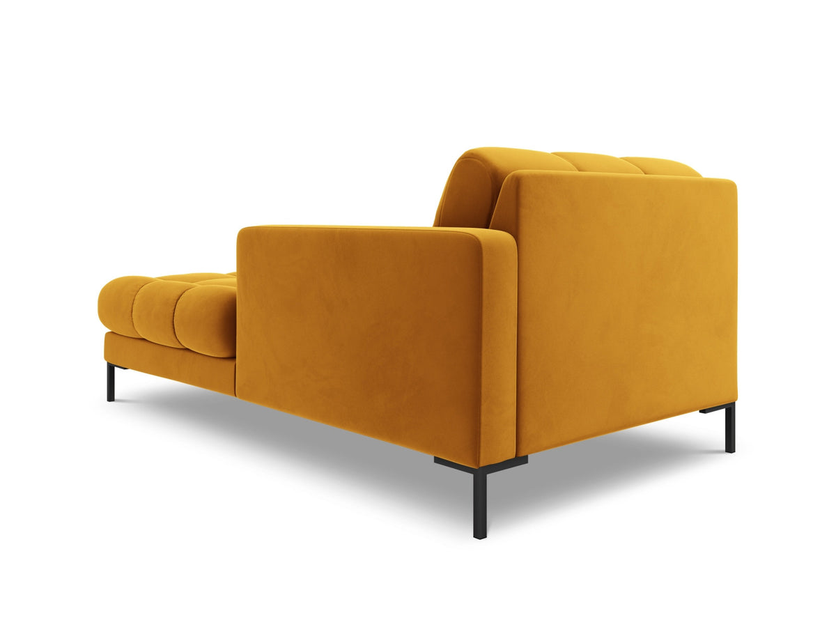 Modulares Sofa 1-Sitzer Chaise Longue rechts Bali mit Stoffbezug und Metallbeinen