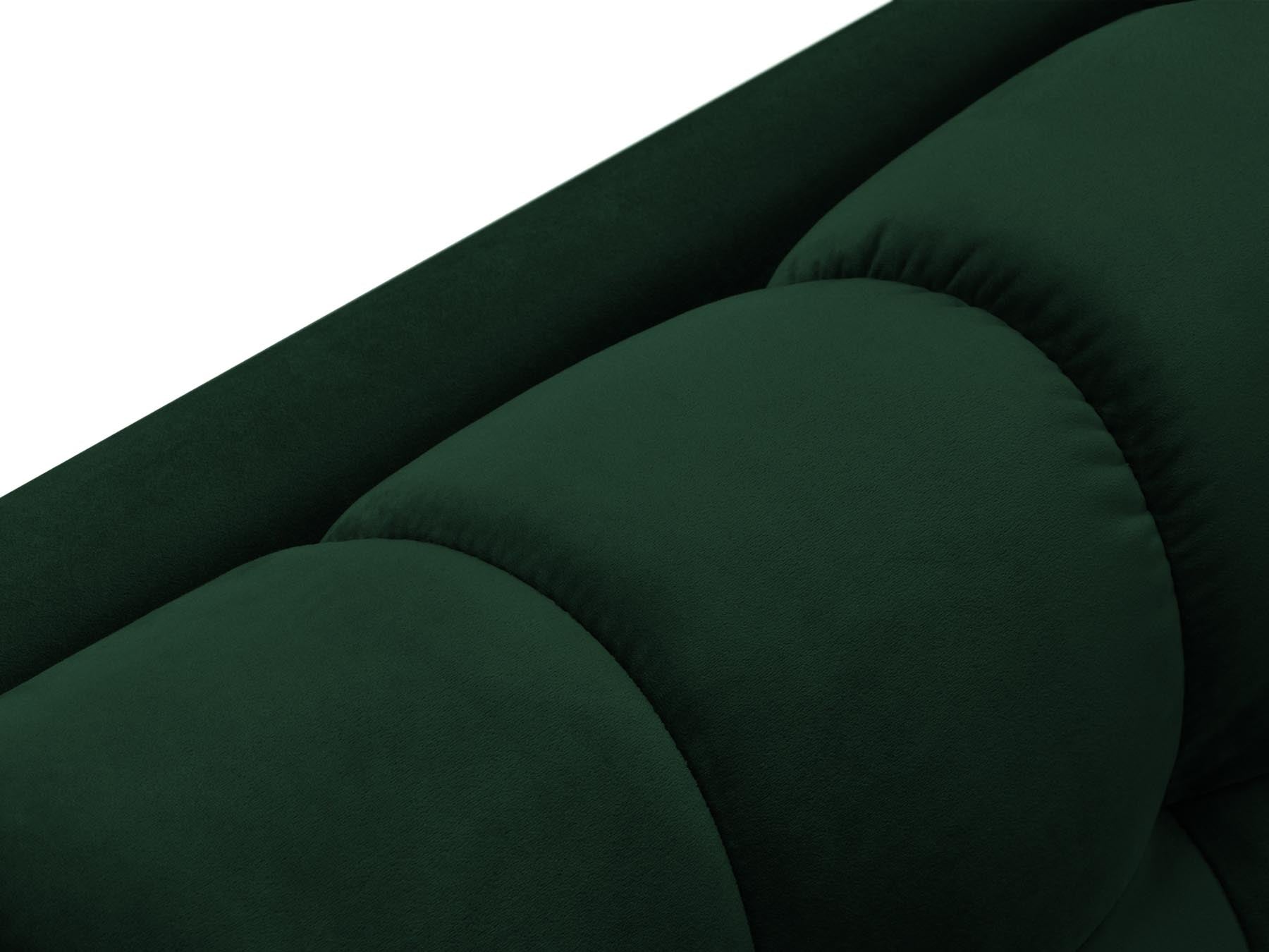 Elegante 1-Sitzer Chaise Longue rechts Bali in tiefem Flaschengrün, ideal für gemütliche Ecken und modernes Wohndesign.