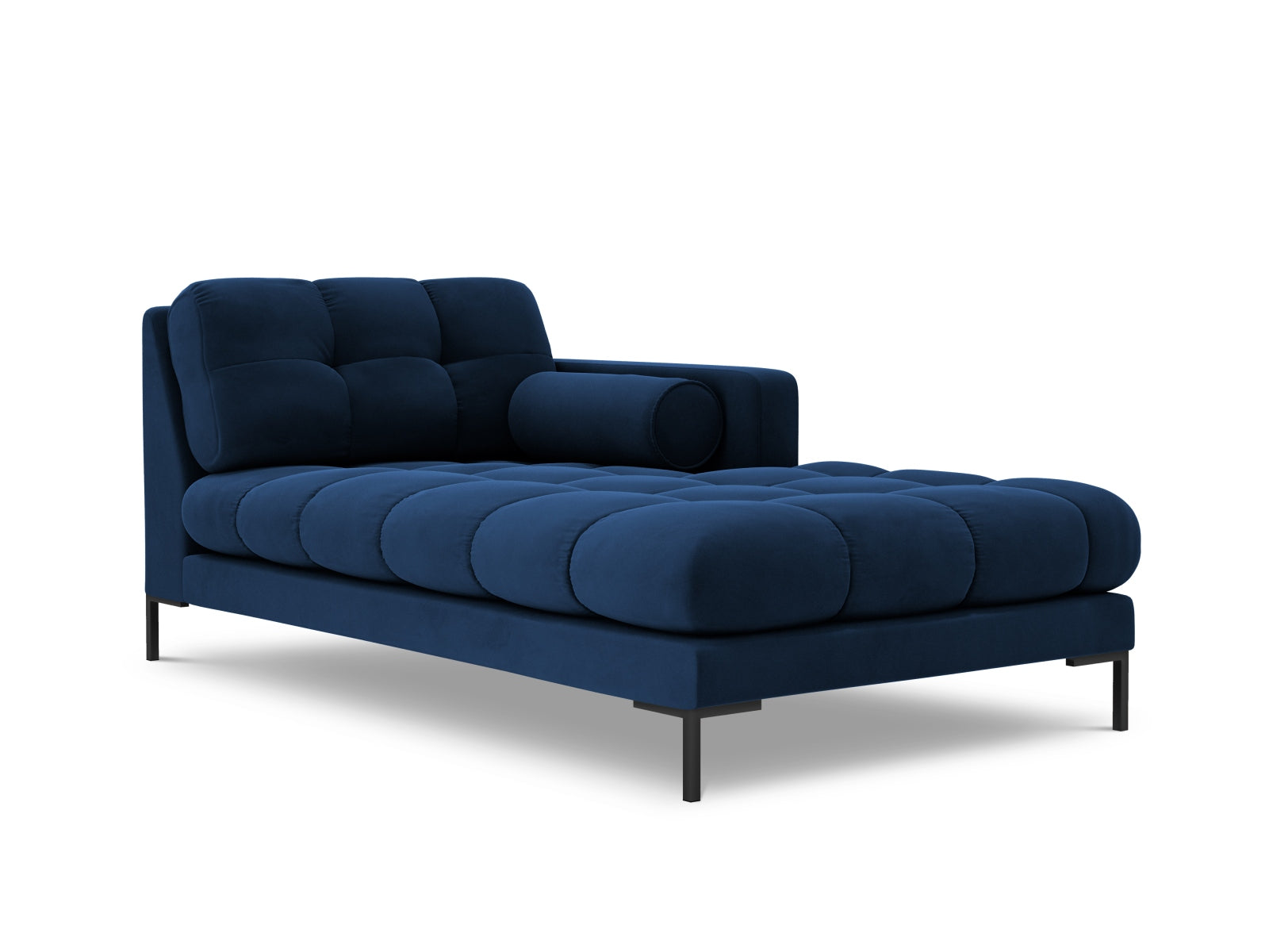 1-Sitzer Chaise Longue rechts Bali in Royal Blue-Bluvel präsentiert im Onlineshop von KAQTU Design AG. Modulares Sofa ist von Cosmopolitan Design