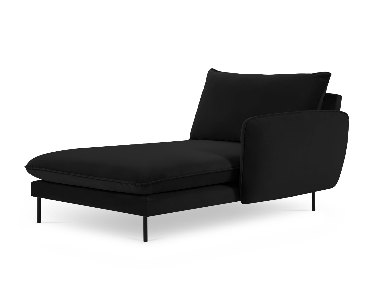 Luxuriöses Vienna Velour Sofa Chaise Lounge rechts 110cm von Cosmopolitan Design. Perfekt für moderne Wohnräume, bietet es Stil und Bequemlichkeit.