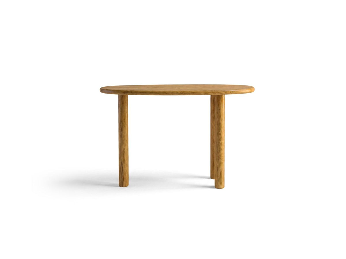 Konsole Sines 50cm von Cosmopolitan Design in Black Oak-Wood, Hartholzgestell mit Eichenfurnier, gebürstete Oberfläche, Holzbeine.