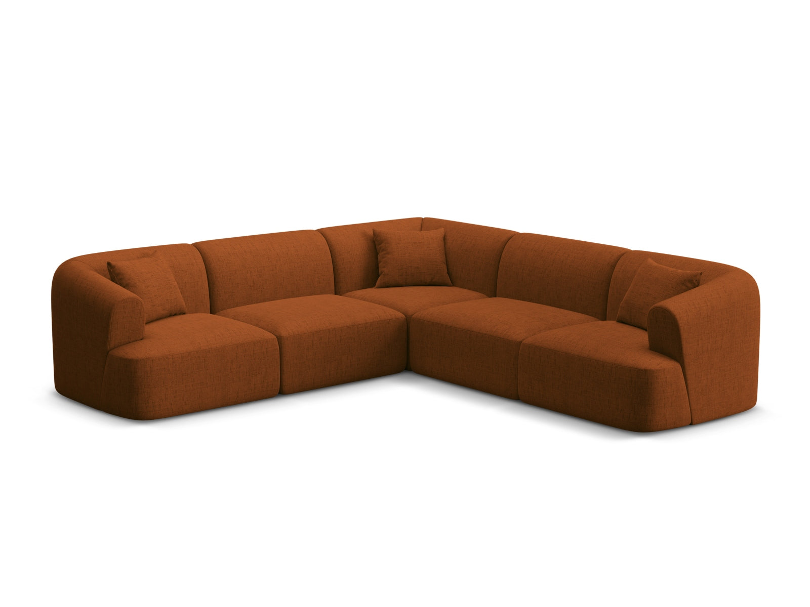 Campi Modular Symmetrical Ecksofa 6 Sitzer in Brick präsentiert im Onlineshop von KAQTU Design AG. Ecksofa ist von Cosmopolitan Design
