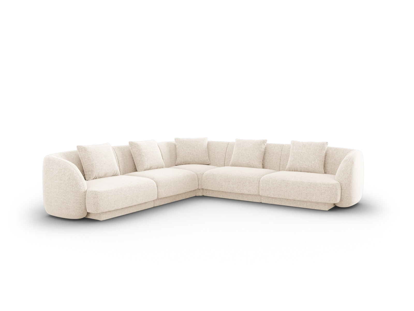 Tulum Ecksofa Reversible 5 Sitzer 255cm in Light Beige-Haga präsentiert im Onlineshop von KAQTU Design AG. Ecksofa ist von Cosmopolitan Design