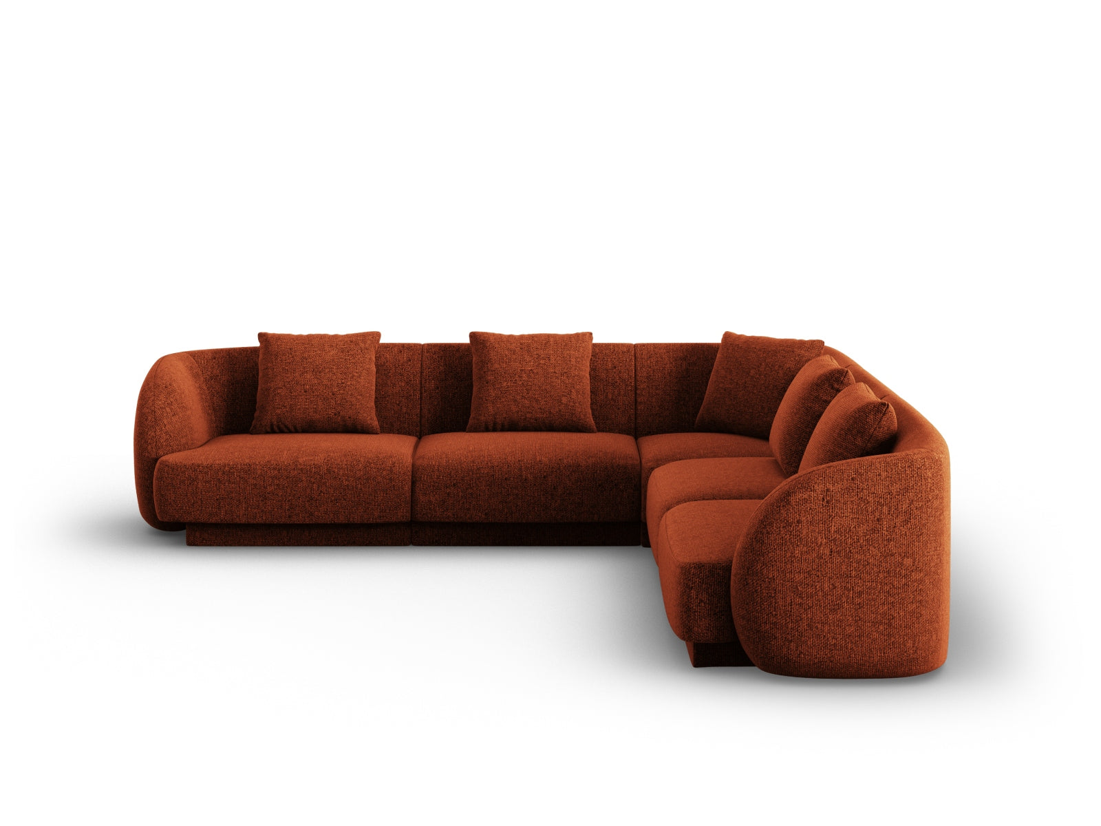 Stylisches Tulum Ecksofa in Terracotta, 5-Sitzer, 255 cm, vielseitig und modern, ideal für jedes Wohnzimmer, von Cosmopolitan Design.