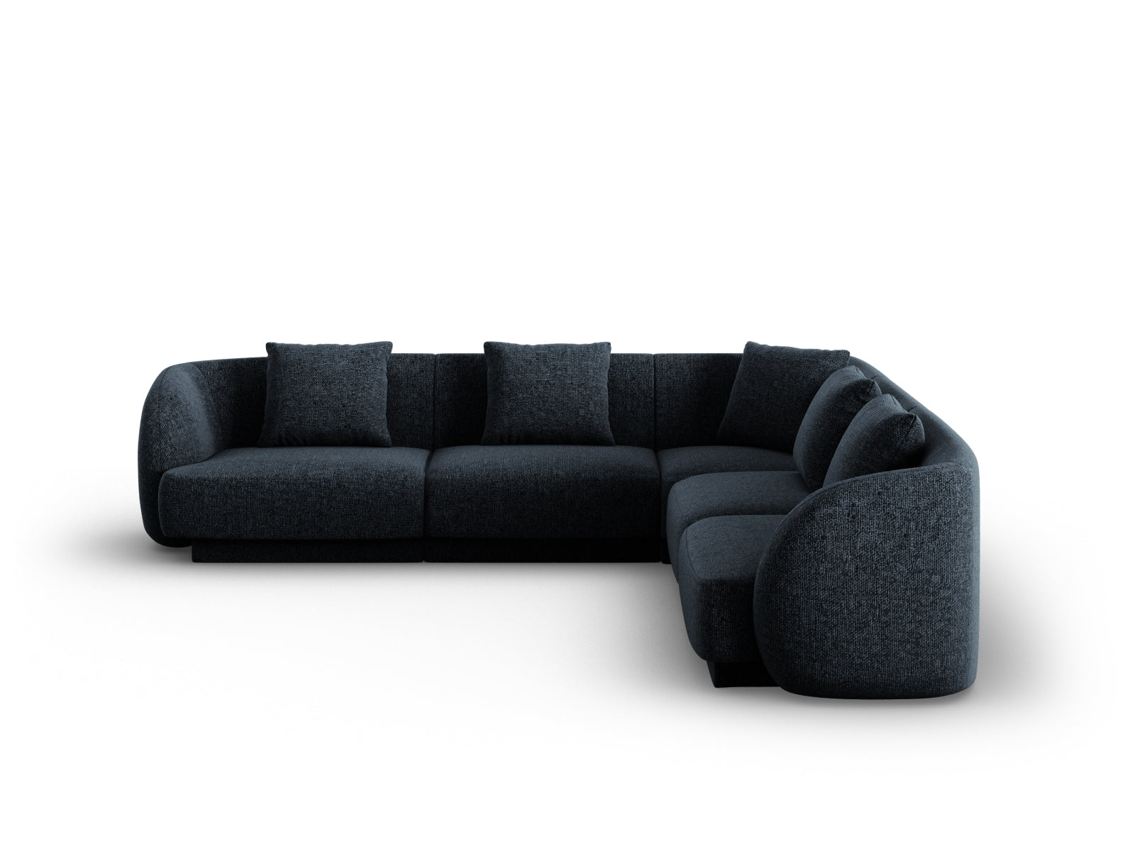 Stylisches Tulum Ecksofa in Royal Blue, 5-Sitzer, 255 cm, reversible, ideal für moderne Wohnräume, von Cosmopolitan Design.