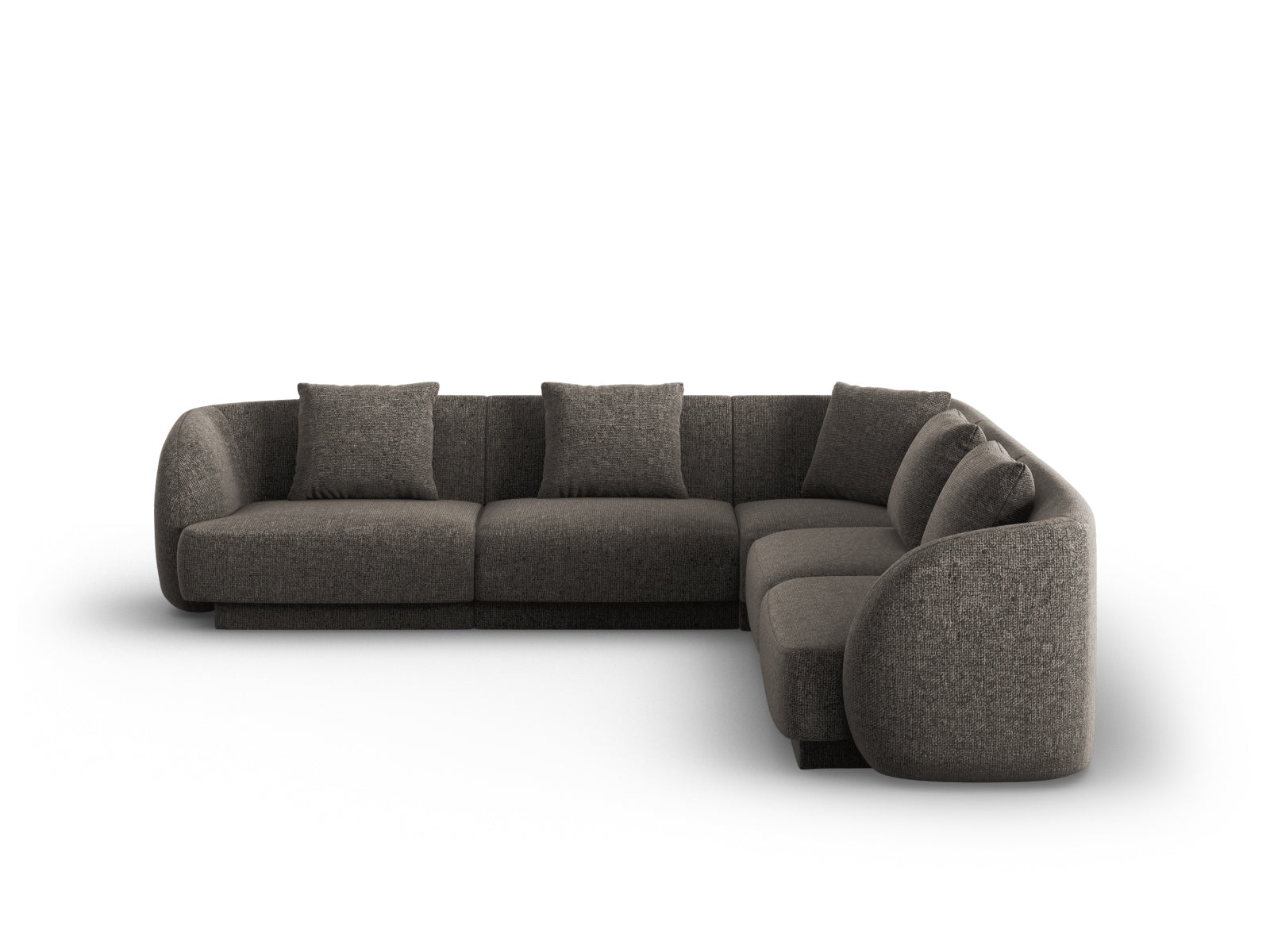 Modernes Tulum Ecksofa in Grau, 5-Sitzer, reversible, 255 cm, stilvolles Design von Cosmopolitan Design für Ihr Wohnzimmer.