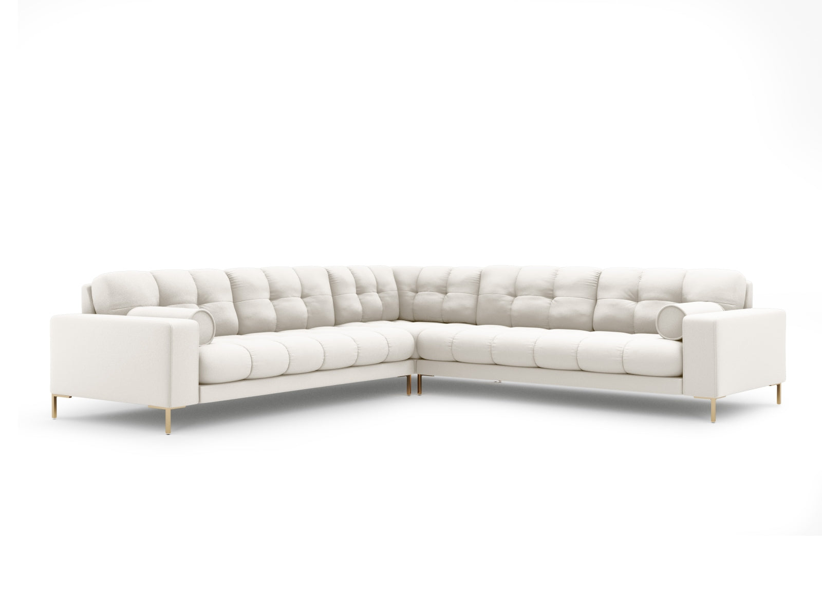 Elegantes 6-Sitzer Ecksofa Symmetric Bali in sanftem Light Beige-Neve, ideal für stilvolle Wohnräume, präsentiert von Cosmopolitan Design.