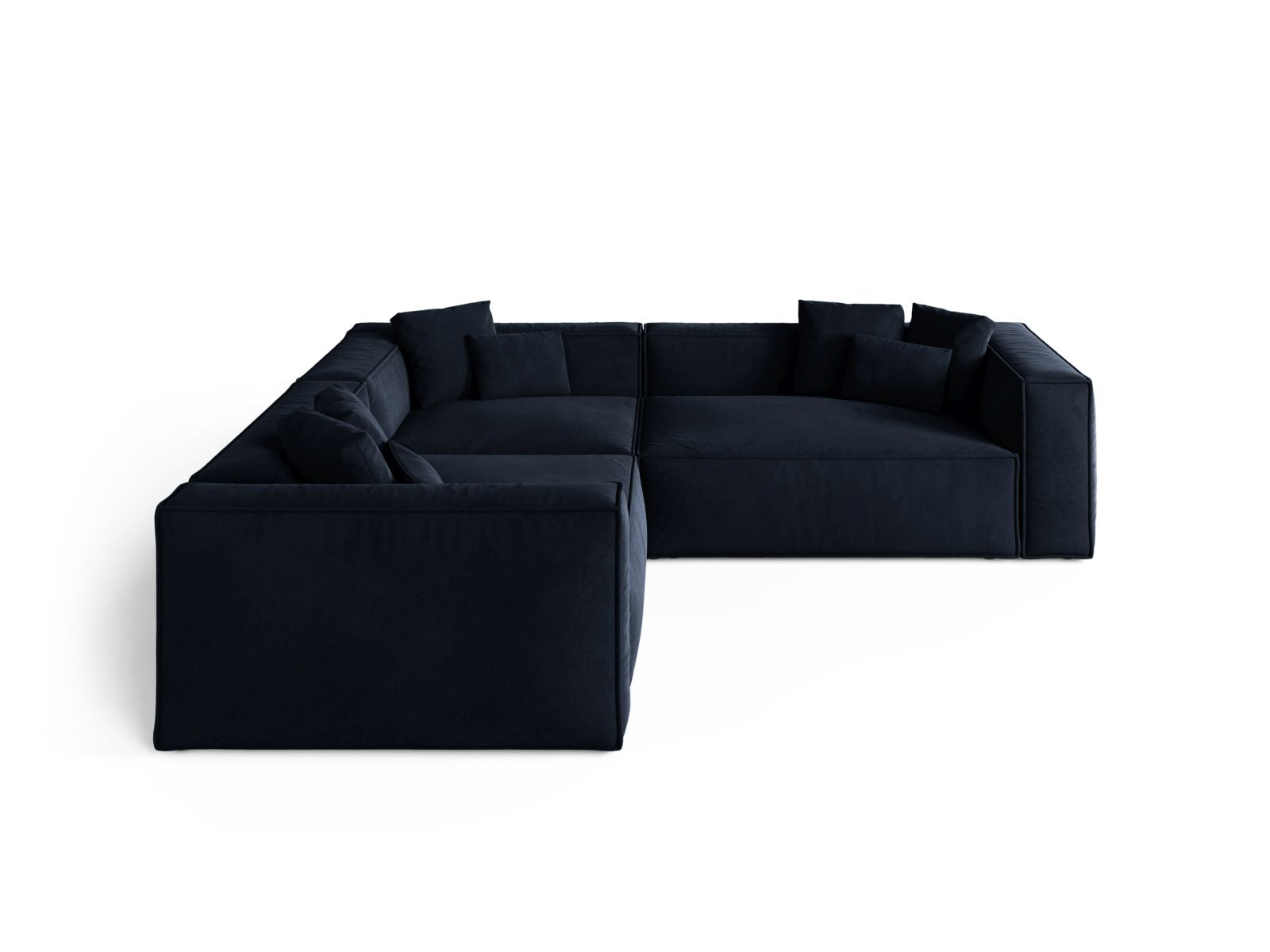 Elegantes 5-Sitzer Ecksofa Symmetric Aveiro in Royal Blue-Casino, ideal für stilvolle Wohnräume, von Cosmopolitan Design.