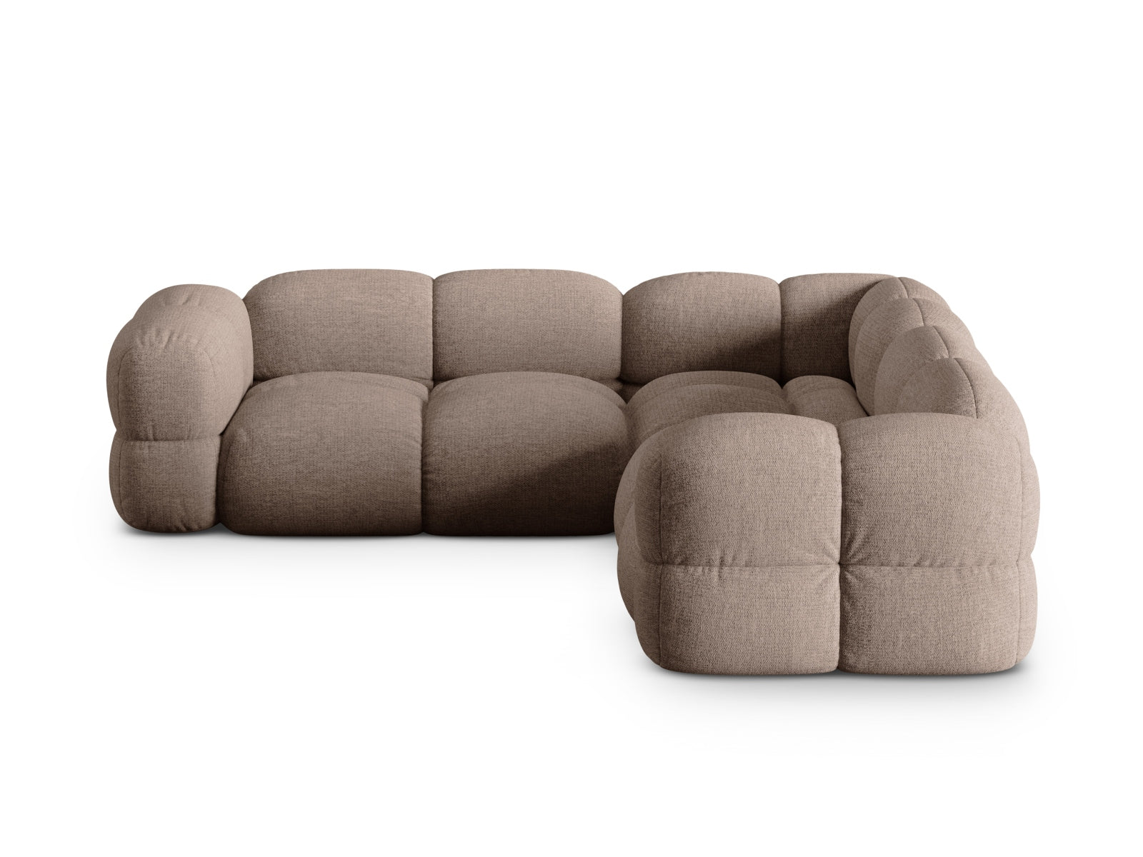 Modernes Loretto Ecksofa in Cappuccino-Sorella, großzügiger 4-Sitzer mit 250 cm, perfekt für gemütliche und stilvolle Wohnbereiche.