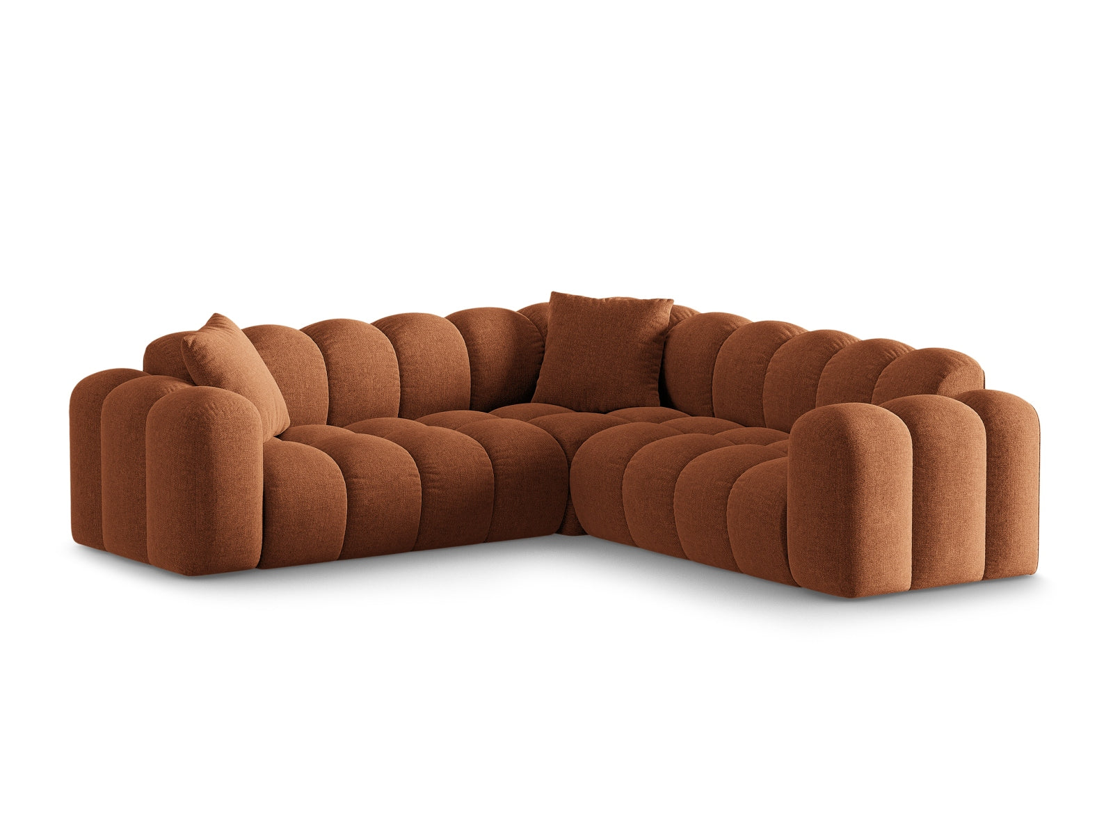 Elegantes 3-Sitzer Ecksofa Symmetric Treno in Brick-Eden, stilvoll und modern, ideal für jedes Wohnzimmer.