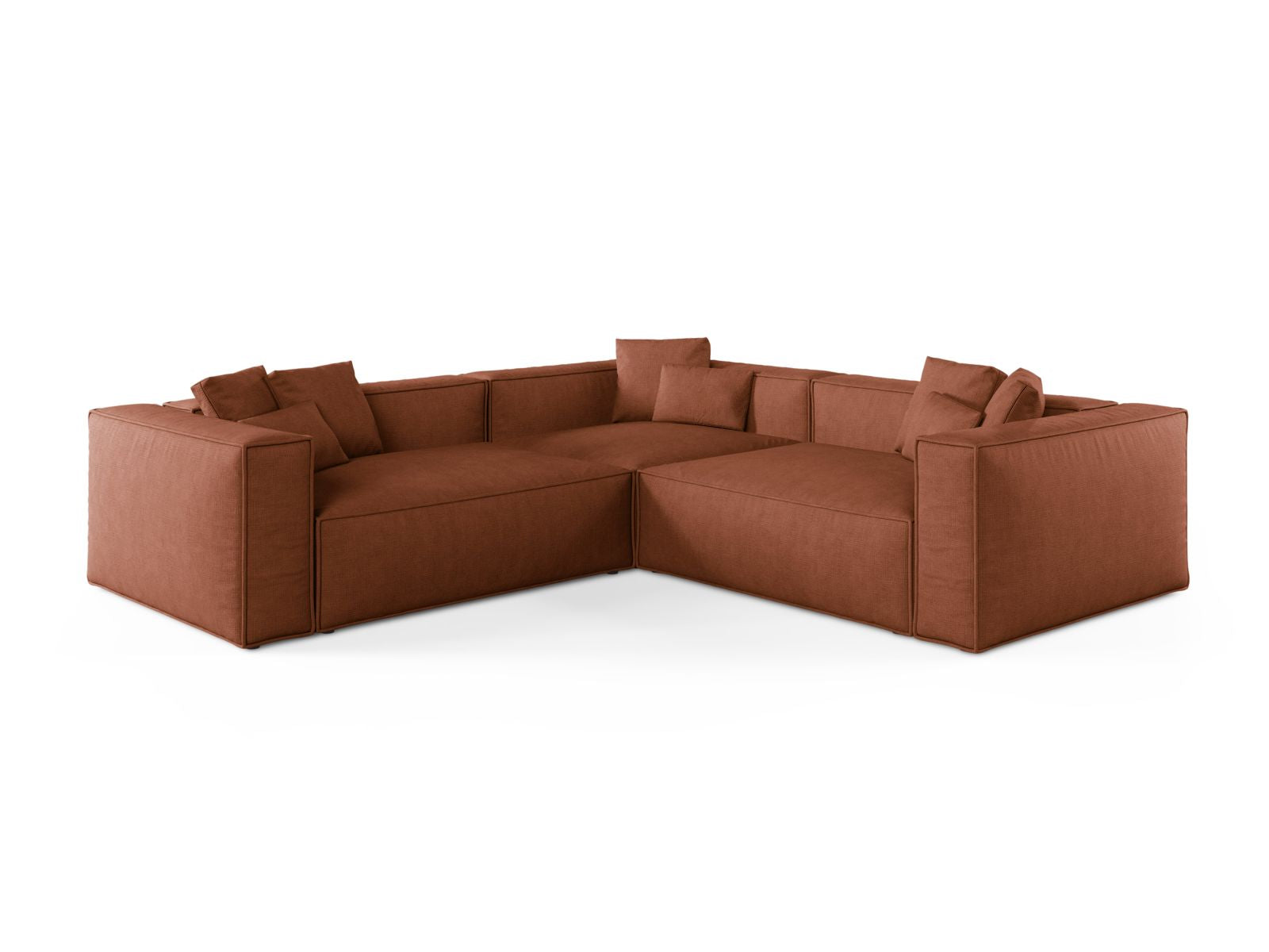 5-Sitzer Ecksofa Symmetric Aveiro in Brick-Liberty präsentiert im Onlineshop von KAQTU Design AG. Ecksofa ist von Cosmopolitan Design