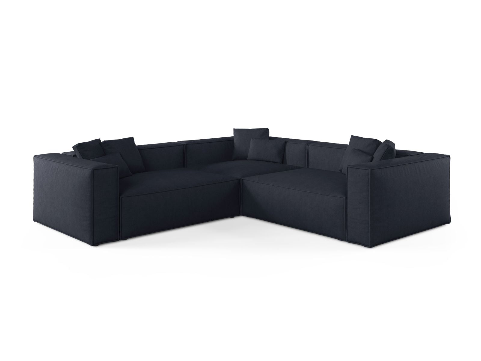 5-Sitzer Ecksofa Symmetric Aveiro in Navy Blue-Liberty präsentiert im Onlineshop von KAQTU Design AG. Ecksofa ist von Cosmopolitan Design