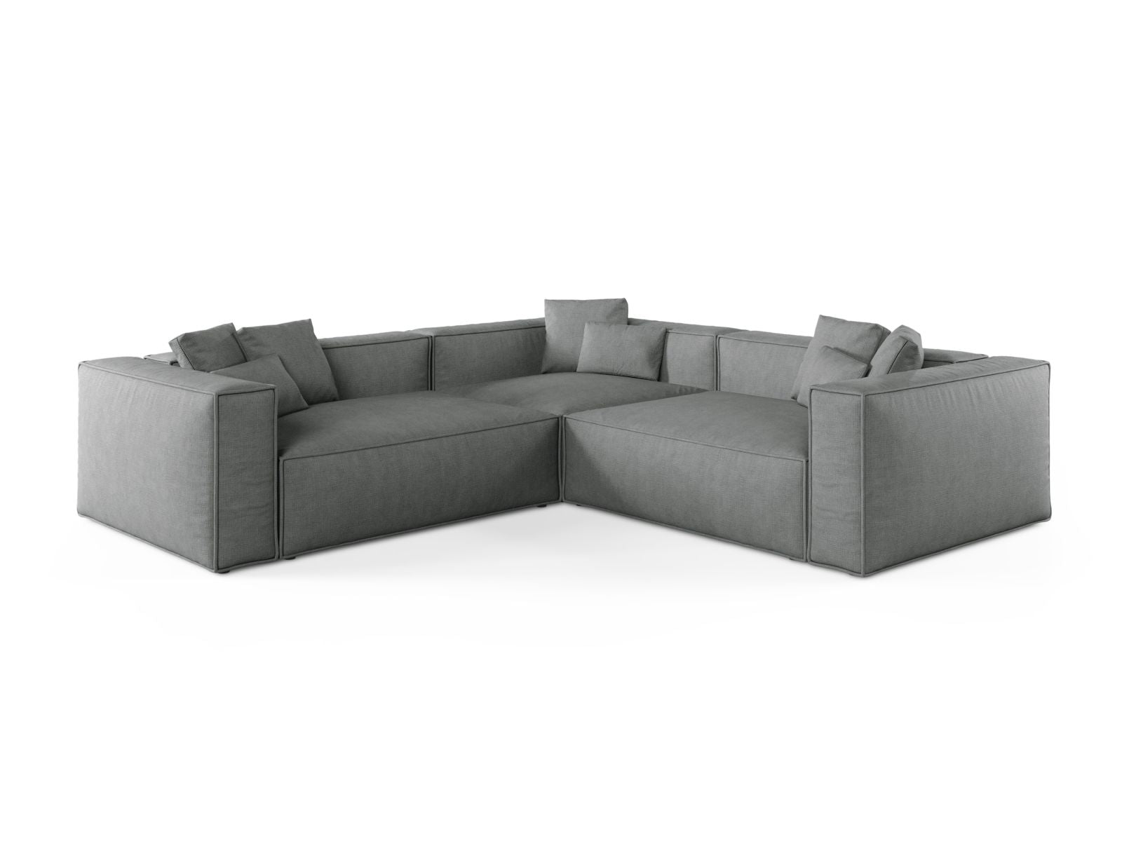 5-Sitzer Ecksofa Symmetric Aveiro in Grey-Liberty präsentiert im Onlineshop von KAQTU Design AG. Ecksofa ist von Cosmopolitan Design