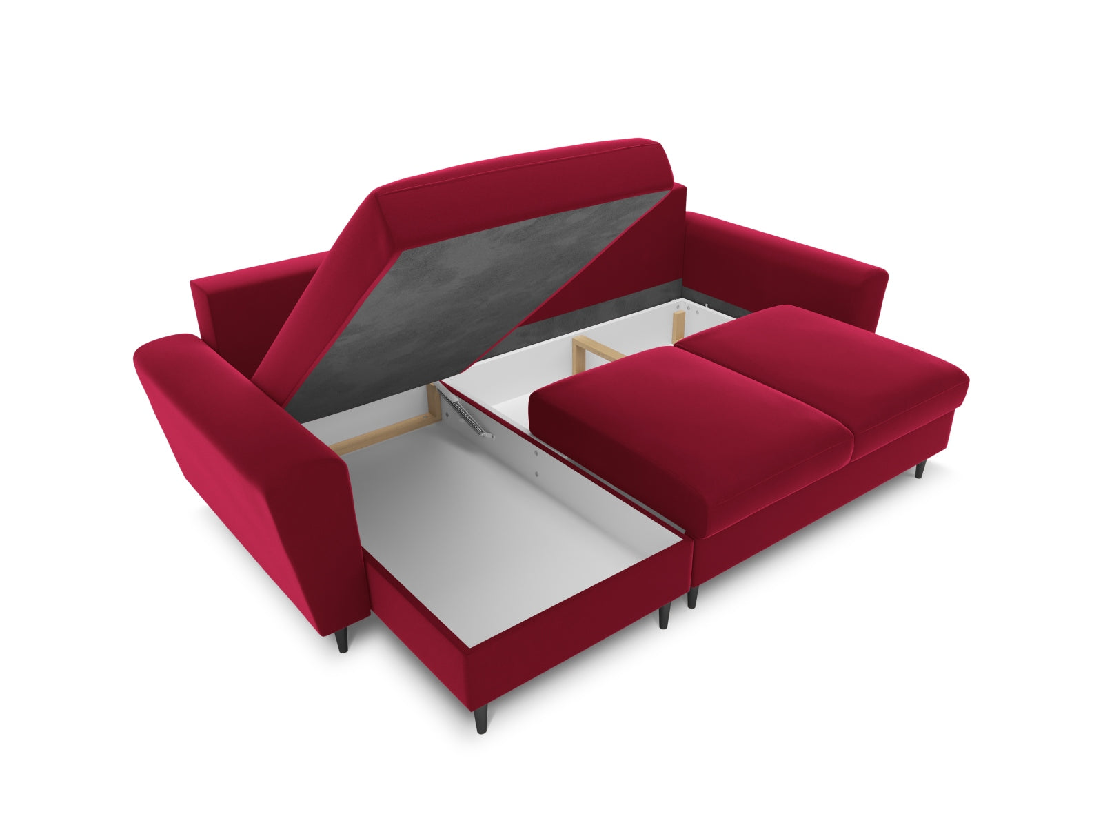 Das Kyoto Ecksofa von Cosmopolitan Design bietet stilvolle Eleganz, Schlaffunktion und praktischen Stauraum – perfekt für Ihr Wohnzimmer!
