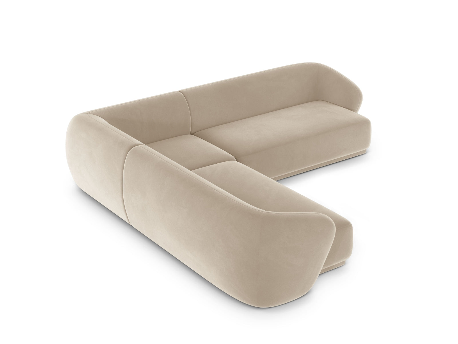 Elegantes 5-Sitzer Ecksofa Symmetric Gomera in Beige, ideal für stilvolle Wohnräume und gemütliche Entspannung.