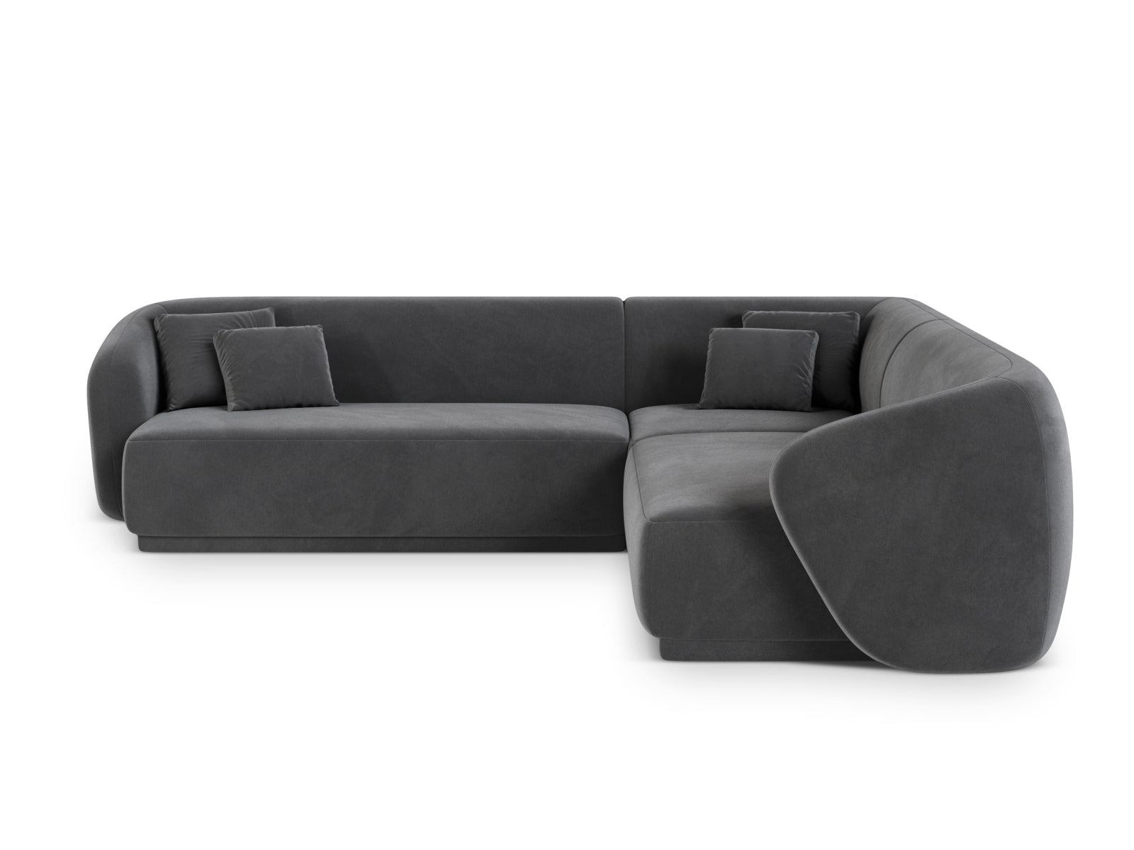5-Sitzer Ecksofa Symmetric Gomera in Dark Grey-Salvador präsentiert im Onlineshop von KAQTU Design AG. Ecksofa ist von Cosmopolitan Design