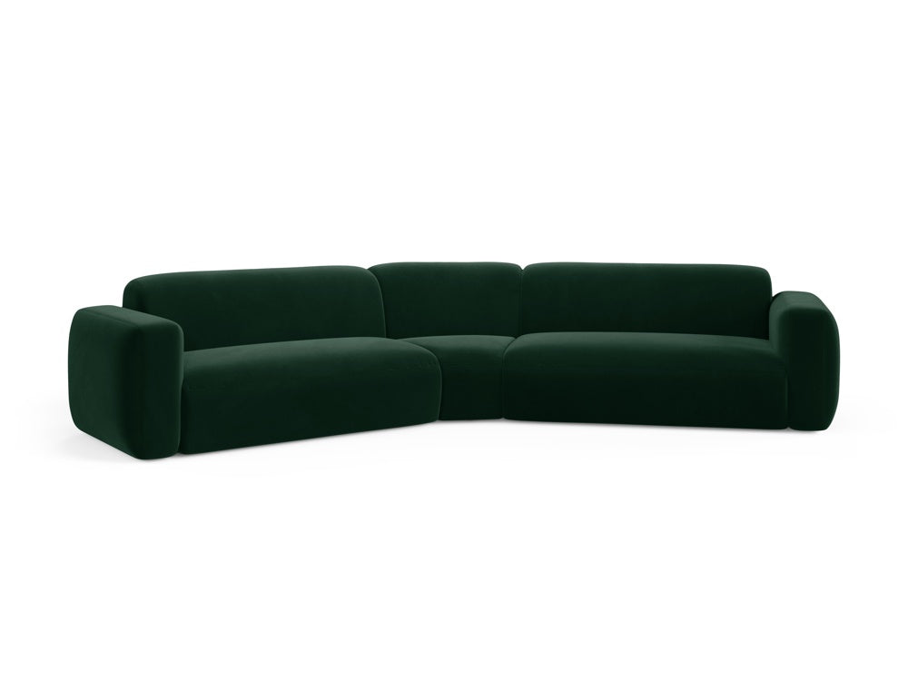 Strino Velour Modular Symmetrical Ecksofa 3 Sitzer in Bottle Green präsentiert im Onlineshop von KAQTU Design AG. Ecksofa ist von Cosmopolitan Design