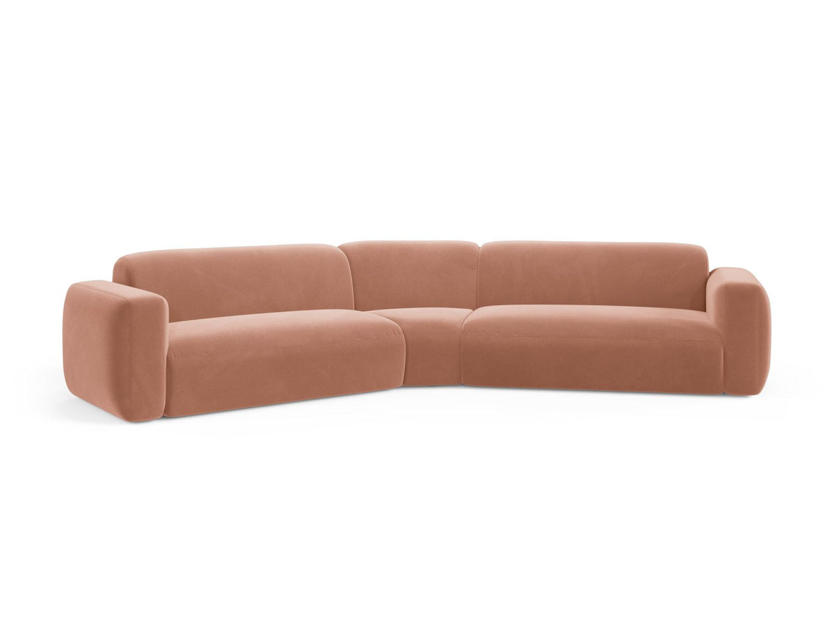 Strino Velour Modular Symmetrical Ecksofa 3 Sitzer in Pink-Salvador präsentiert im Onlineshop von KAQTU Design AG. Ecksofa ist von Cosmopolitan Design