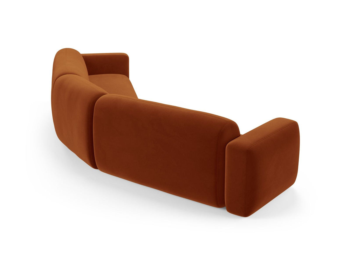 Strino Velour Modular Symmetrical Ecksofa 3 Sitzer in Terracotta-Salvador präsentiert im Onlineshop von KAQTU Design AG. Ecksofa ist von Cosmopolitan Design