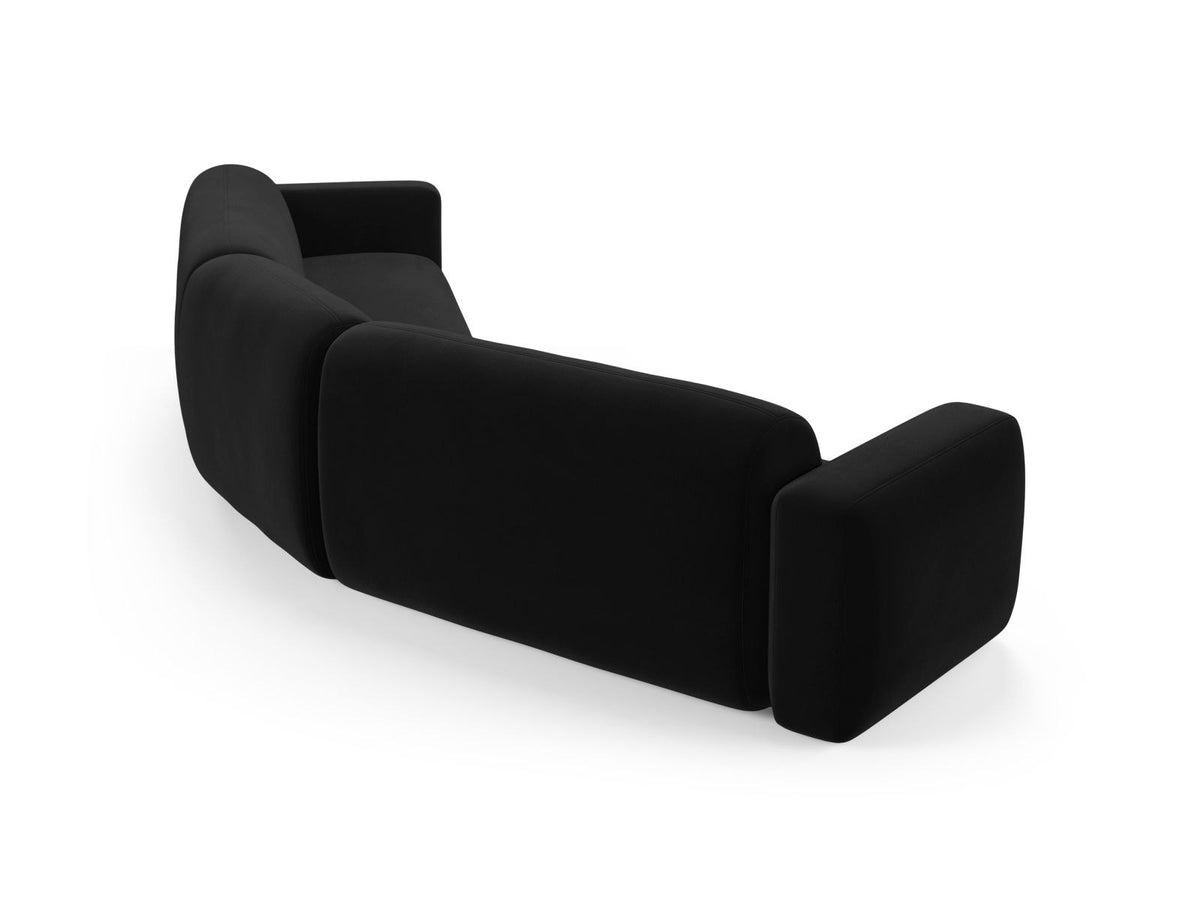 Strino Velour Modular Symmetrical Ecksofa 3 Sitzer in Black-Salvador präsentiert im Onlineshop von KAQTU Design AG. Ecksofa ist von Cosmopolitan Design