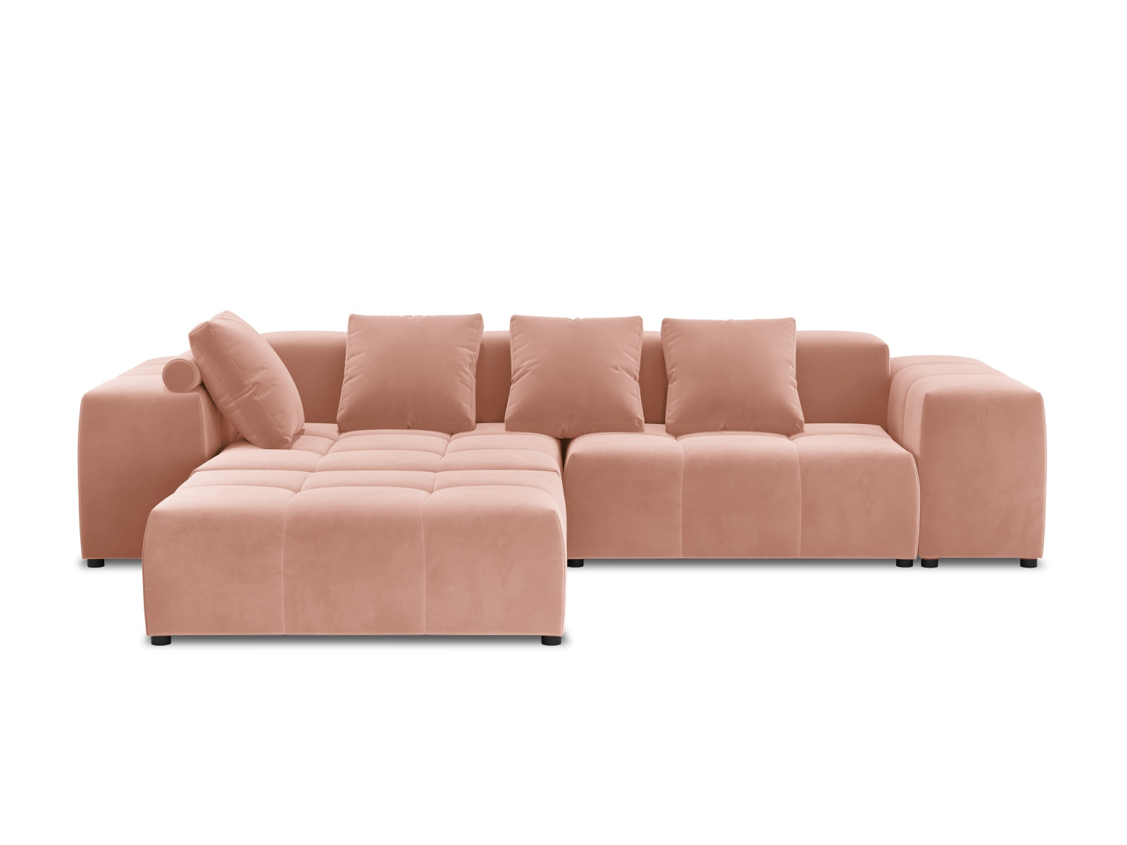 Rome Velour Modular Reversible Ecksofa 5 Sitzer in Pink präsentiert im Onlineshop von KAQTU Design AG. Ecksofa ist von Cosmopolitan Design