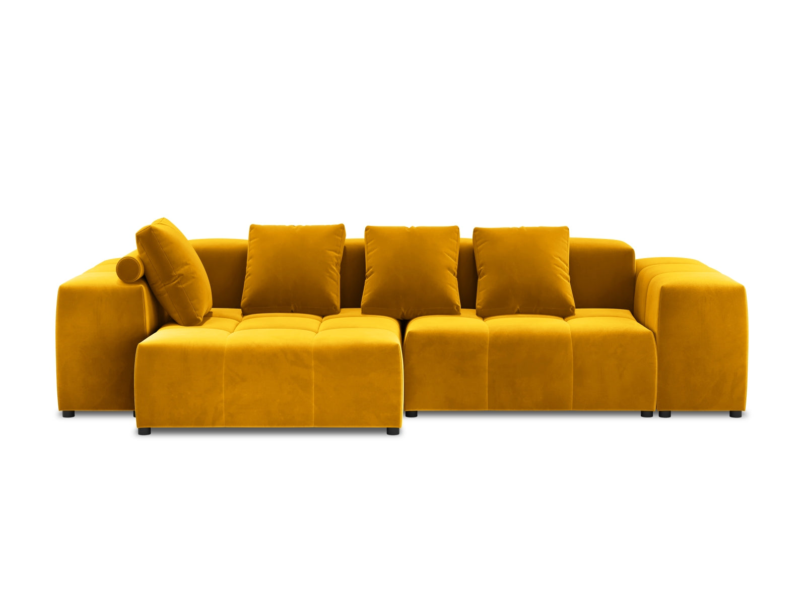 Rome Velour Modular Reversible Ecksofa 4 Sitzer in Yellow präsentiert im Onlineshop von KAQTU Design AG. Ecksofa ist von Cosmopolitan Design