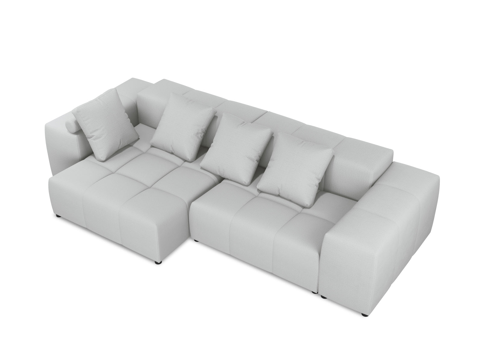 Rome Modular Reversible Ecksofa 4 Sitzer in Light Grey präsentiert im Onlineshop von KAQTU Design AG. Ecksofa ist von Cosmopolitan Design