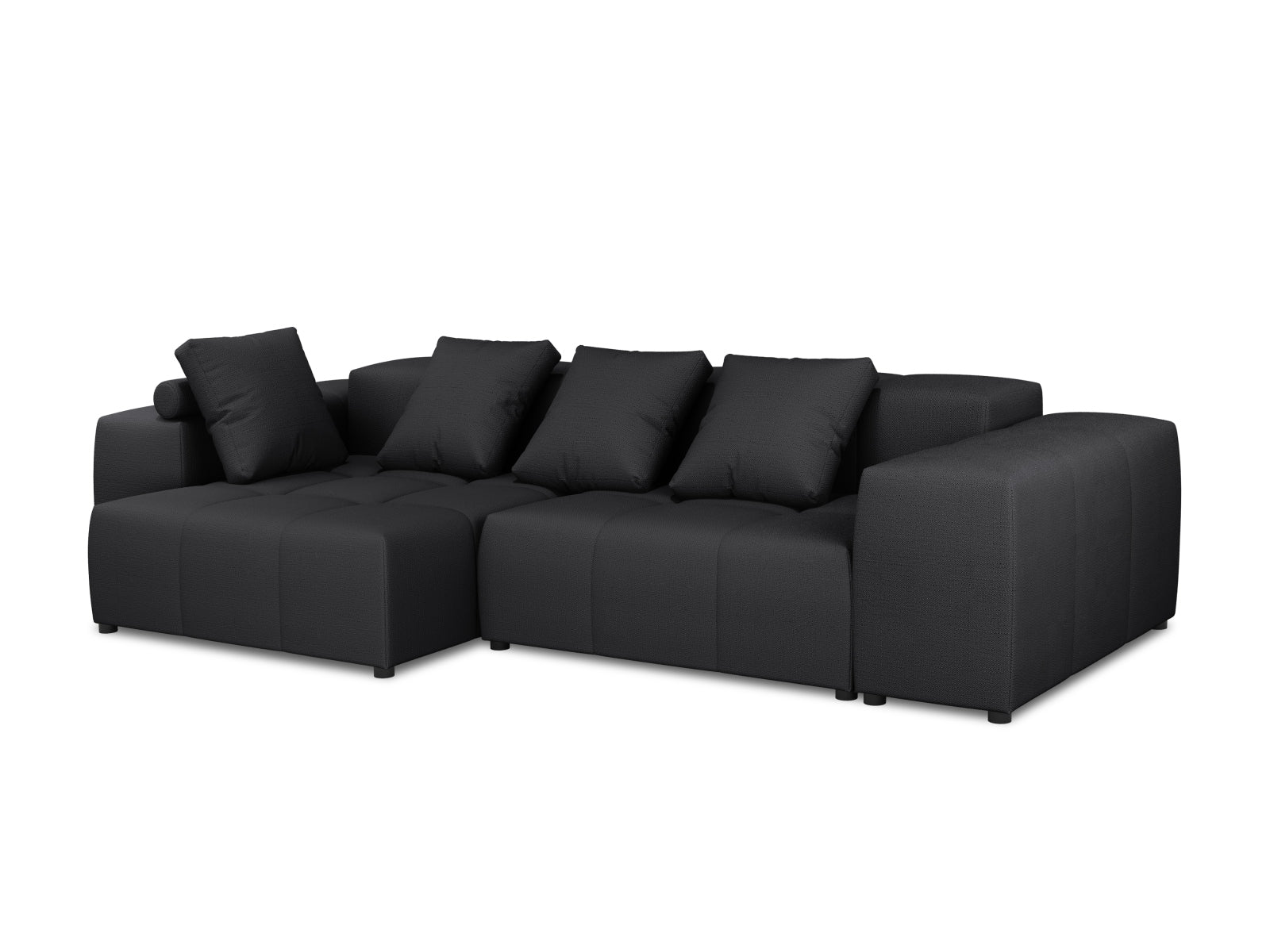 Rome Modular Reversible Ecksofa 4 Sitzer in Black präsentiert im Onlineshop von KAQTU Design AG. Ecksofa ist von Cosmopolitan Design