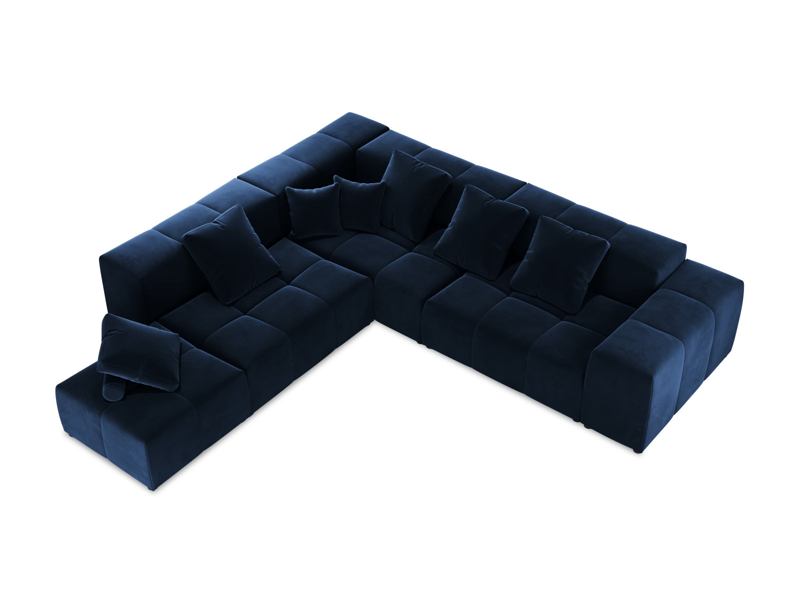 Rome Velour Modular Reversible Ecksofa 7 Sitzer in Royal Blue präsentiert im Onlineshop von KAQTU Design AG. Ecksofa ist von Cosmopolitan Design