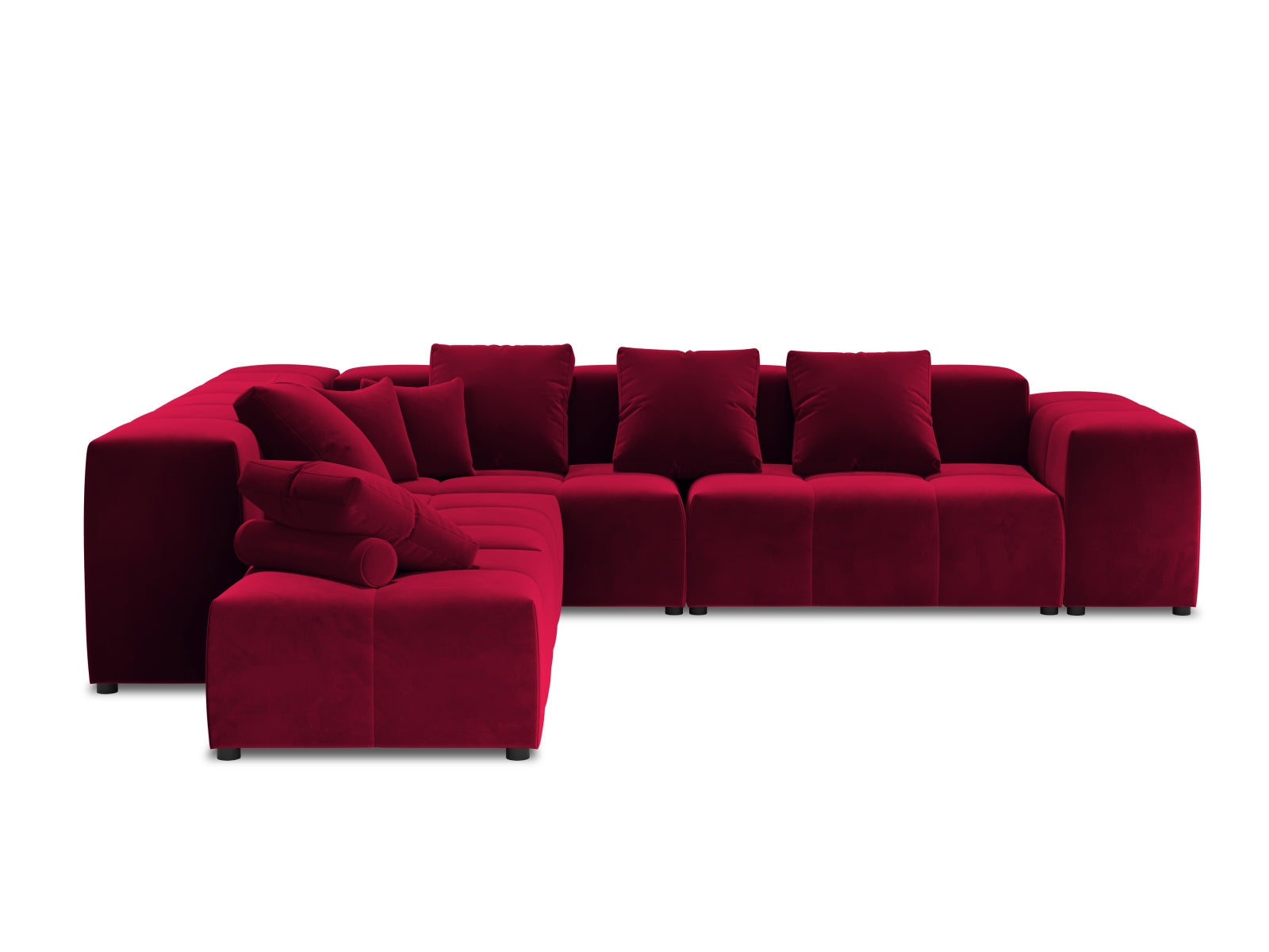 Rome Velour Modular Reversible Ecksofa 7 Sitzer in Red präsentiert im Onlineshop von KAQTU Design AG. Ecksofa ist von Cosmopolitan Design