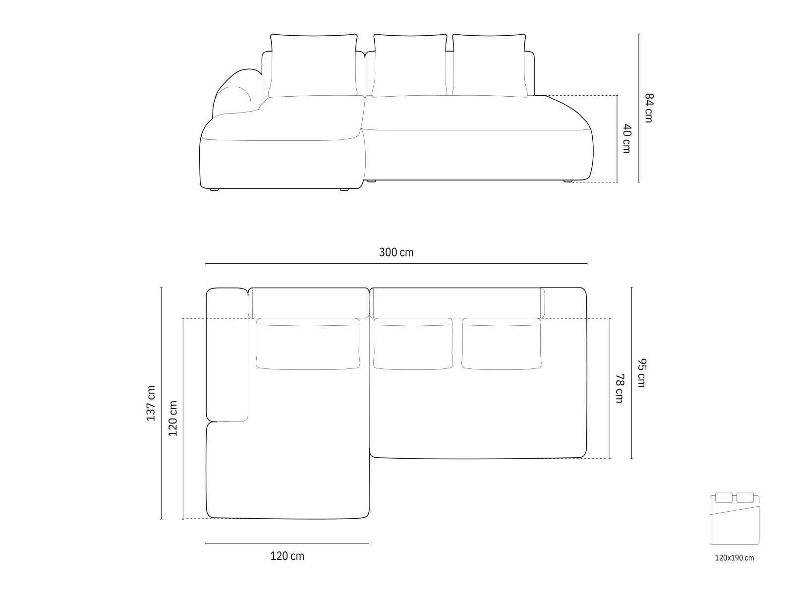 Elegantes 5-Sitzer Ecksofa links in hellem Beige, ausgestattet mit Schlaffunktion und Stauraum, perfekt für stilvolle Wohnzimmer.
