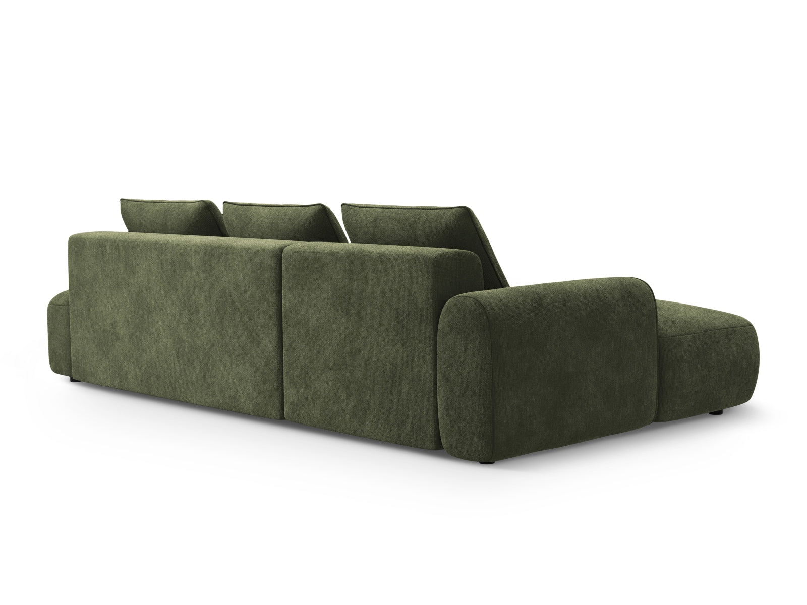 Stylisches 5-Sitzer Ecksofa links in Green-Vogue, perfekt für gemütliche Abende und als Schlafgelegenheit, bietet zusätzlichen Stauraum.