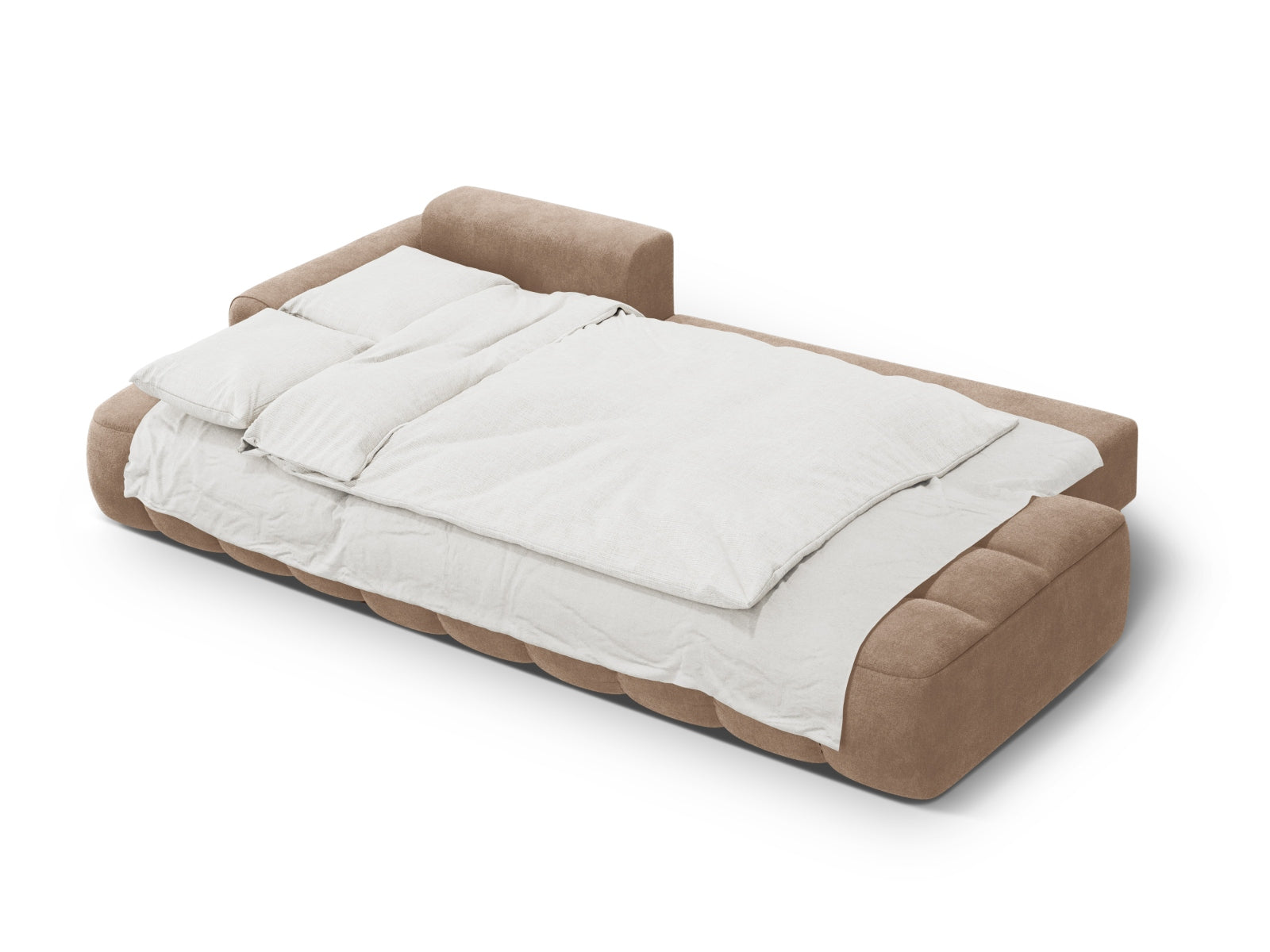 Stylisches Linz Ecksofa mit offener linker Seite, 3-Sitzer, ideal für Schlafkomfort und zusätzlichen Stauraum in Ihrem Wohnraum.