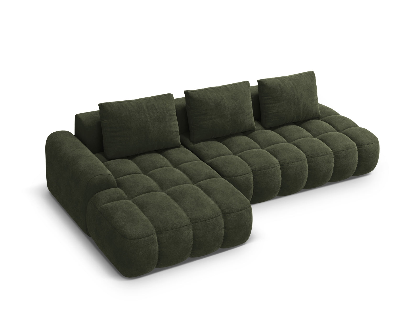 Modernes Linz Ecksofa mit offener linker Seite, 3-Sitzer, bietet Schlaffunktion und praktischen Stauraum für Ihr Zuhause.