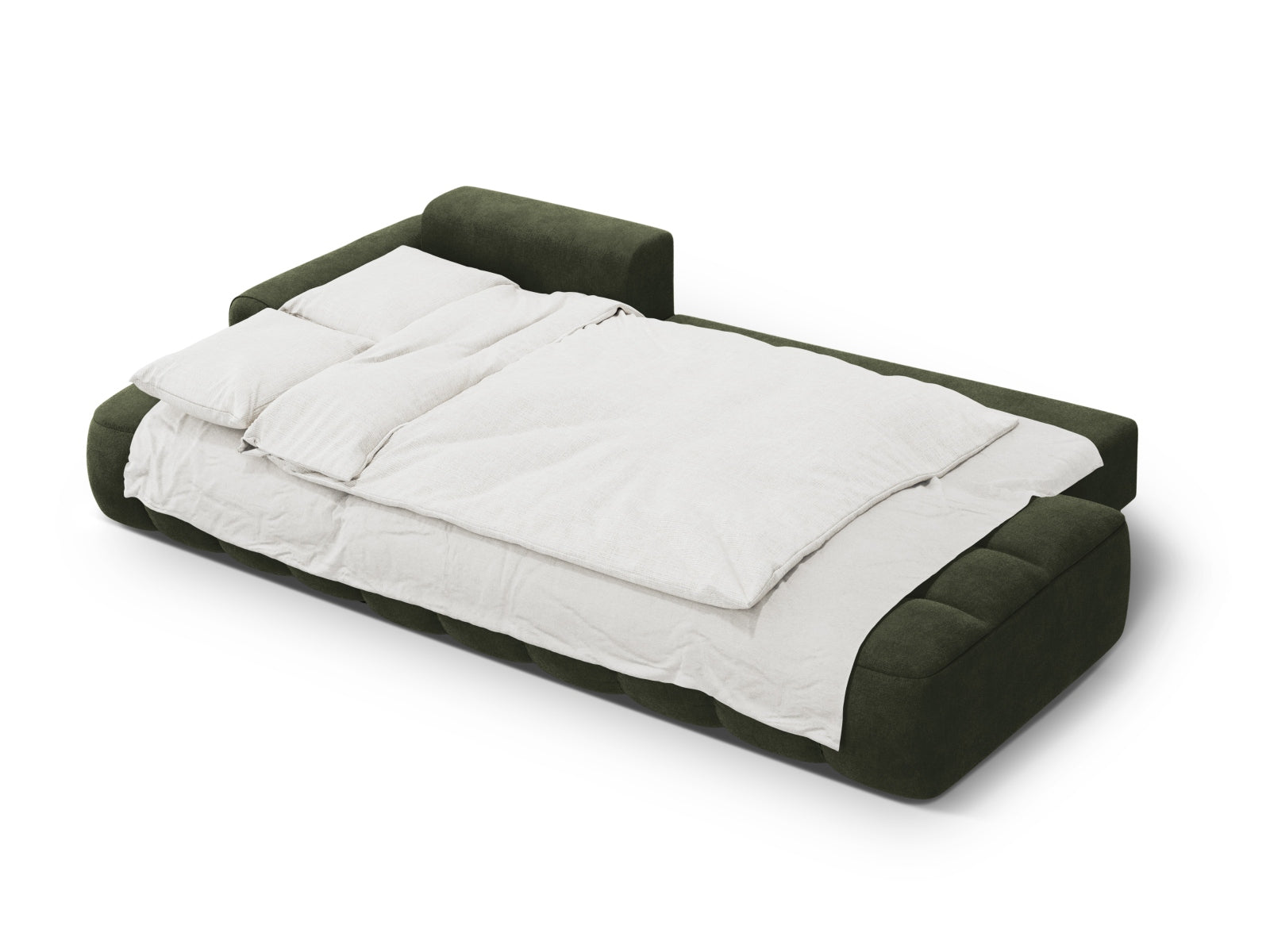 Erleben Sie das Linz Velour Ecksofa links – ein stilvolles 3-Sitzer Sofa mit praktischer Schlaffunktion und Stauraumbox für Ihr modernes Wohnzimmer!