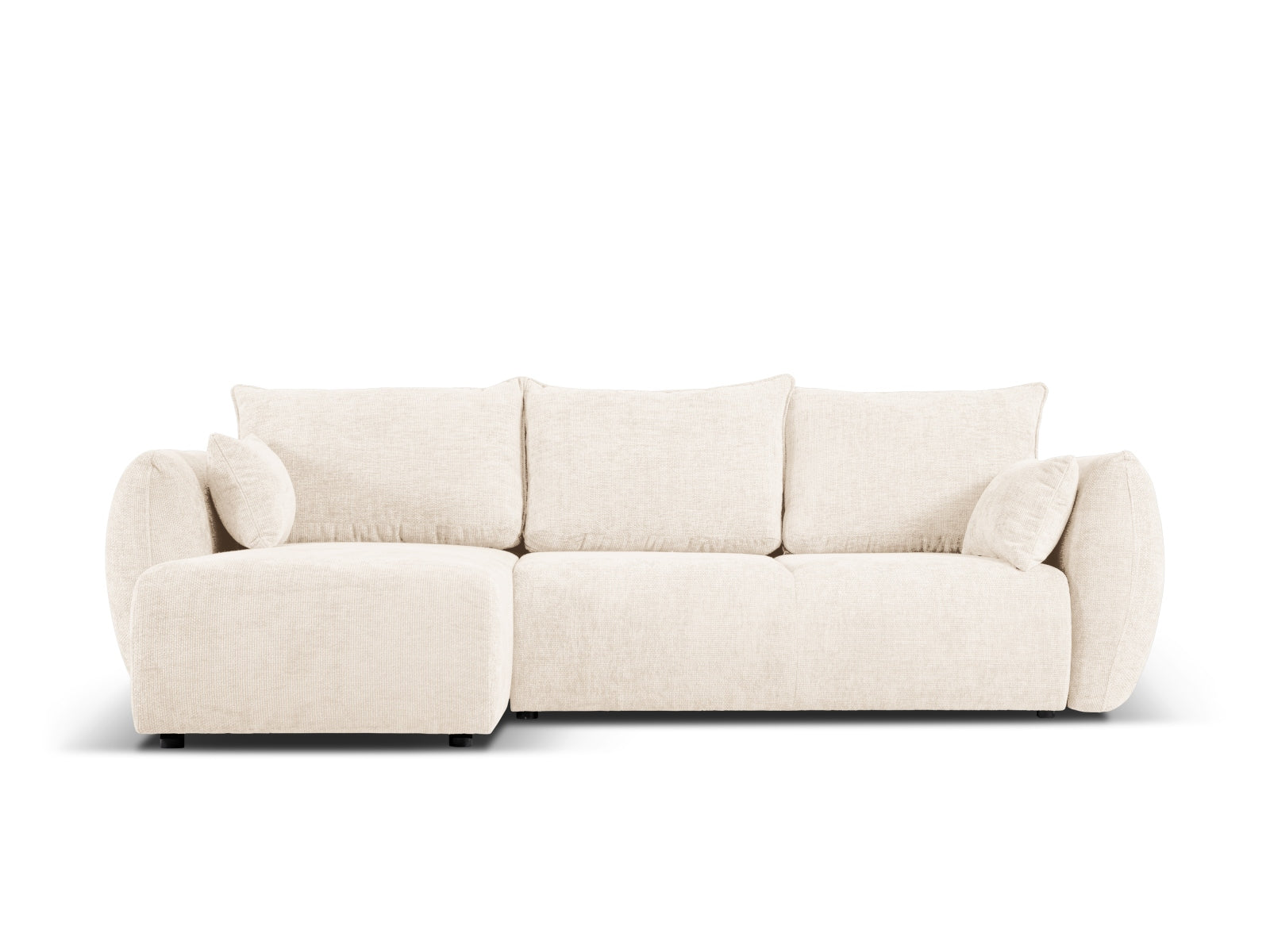 4-Sitzer Ecksofa Matera mit Schlaffunktion und Stauraum, links in Light Beige-Haga präsentiert im Onlineshop von KAQTU Design AG. Bettsofa links ist von Cosmopolitan Design