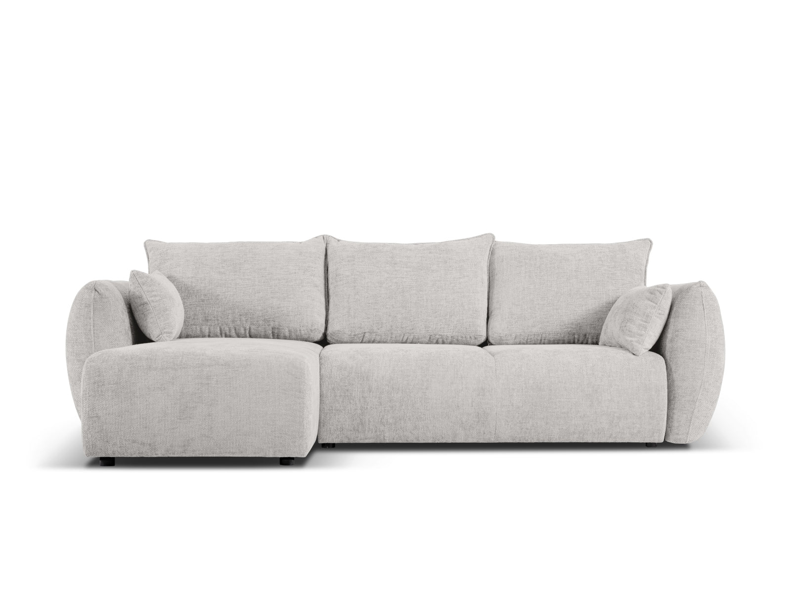 4-Sitzer Ecksofa Matera mit Schlaffunktion und Stauraum, links in Light Grey-Haga präsentiert im Onlineshop von KAQTU Design AG. Bettsofa links ist von Cosmopolitan Design