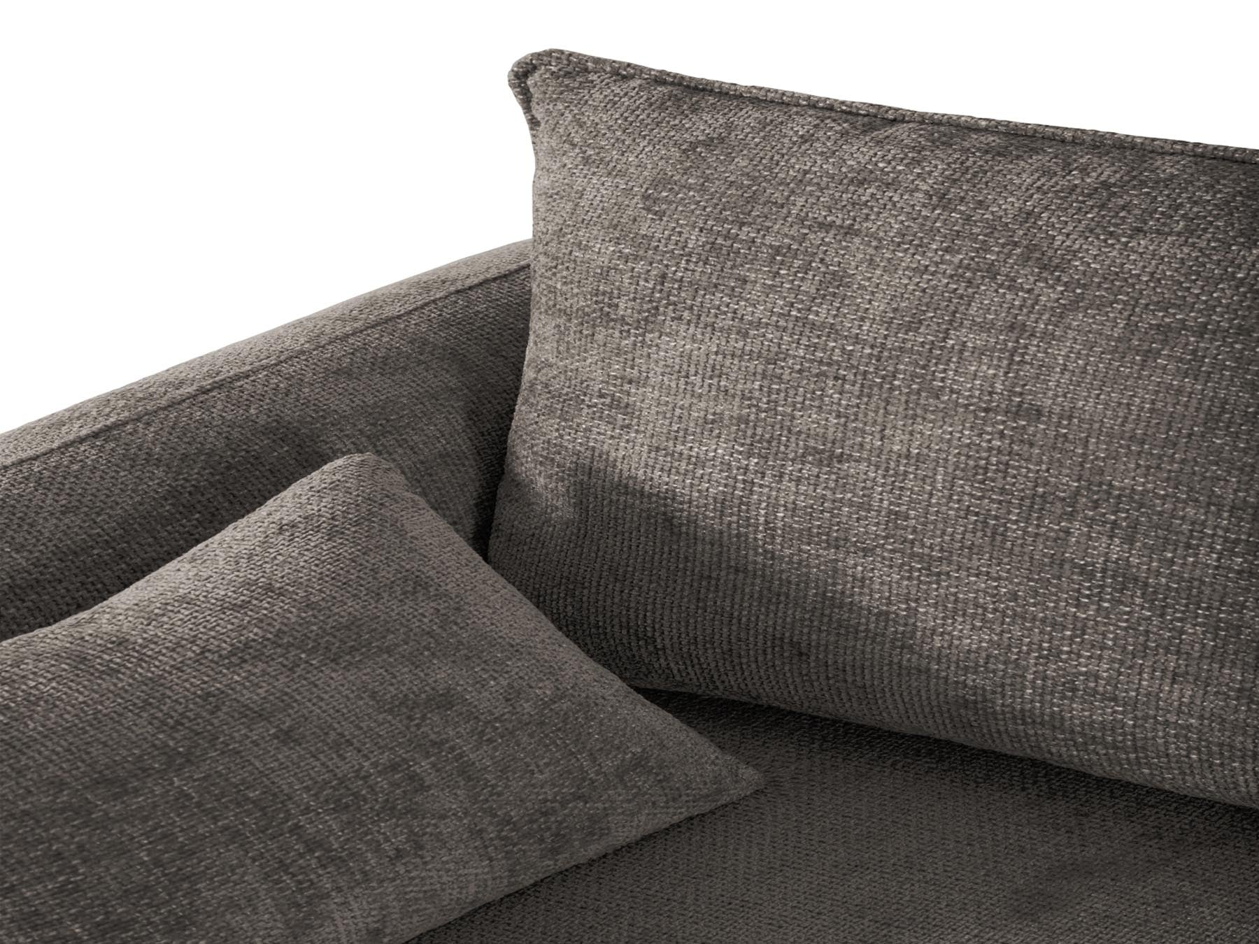 Modernes 4-Sitzer Ecksofa Matera in stilvollem Grau, ideal für Wohnräume, bietet Schlaffunktion und praktischen Stauraum.