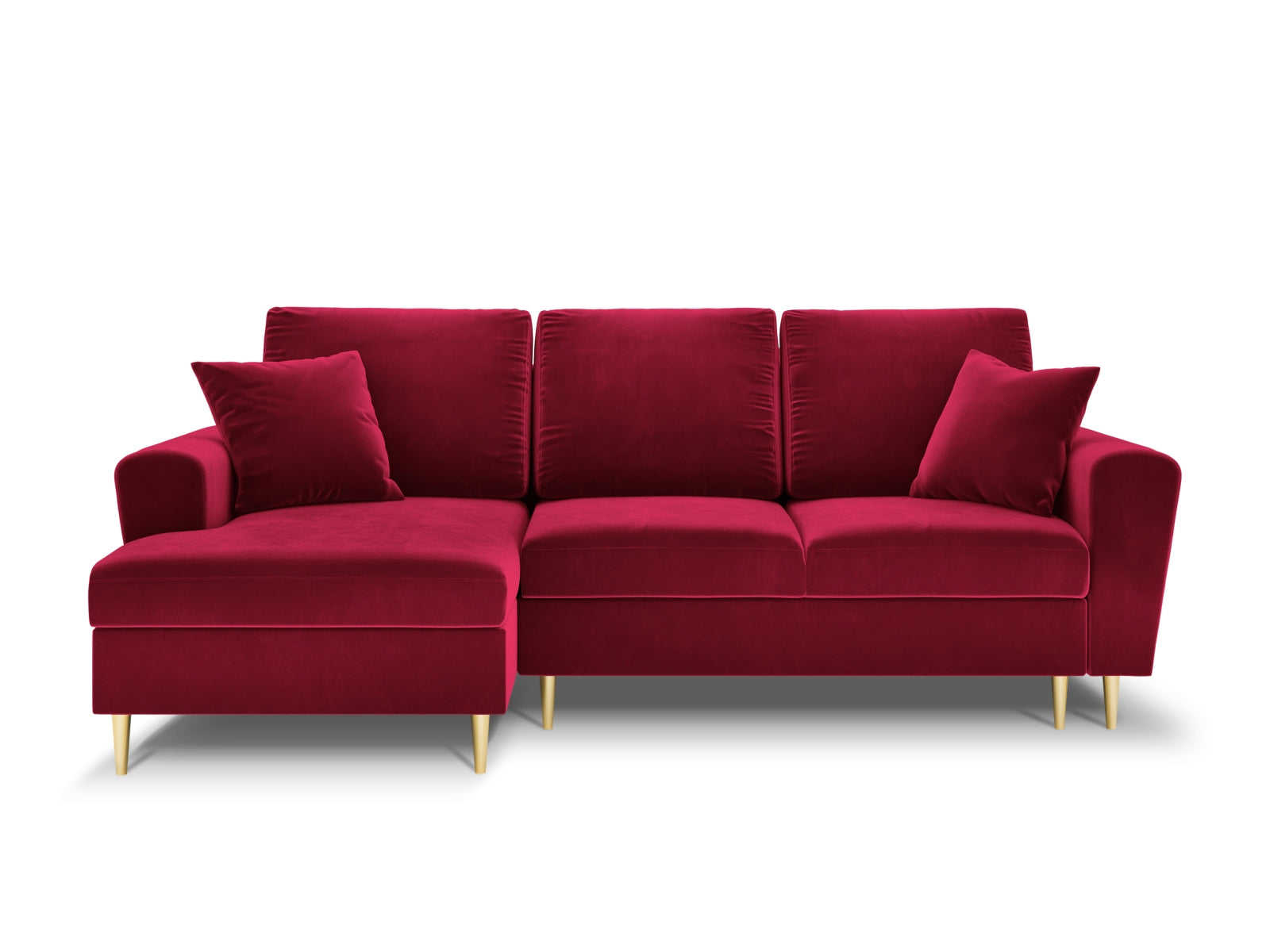 Entdecken Sie das elegante Kyoto Velour Ecksofa links mit Schlaffunktion und Stauraum. Ideal für stilvolle Wohnräume und entspannte Nächte.