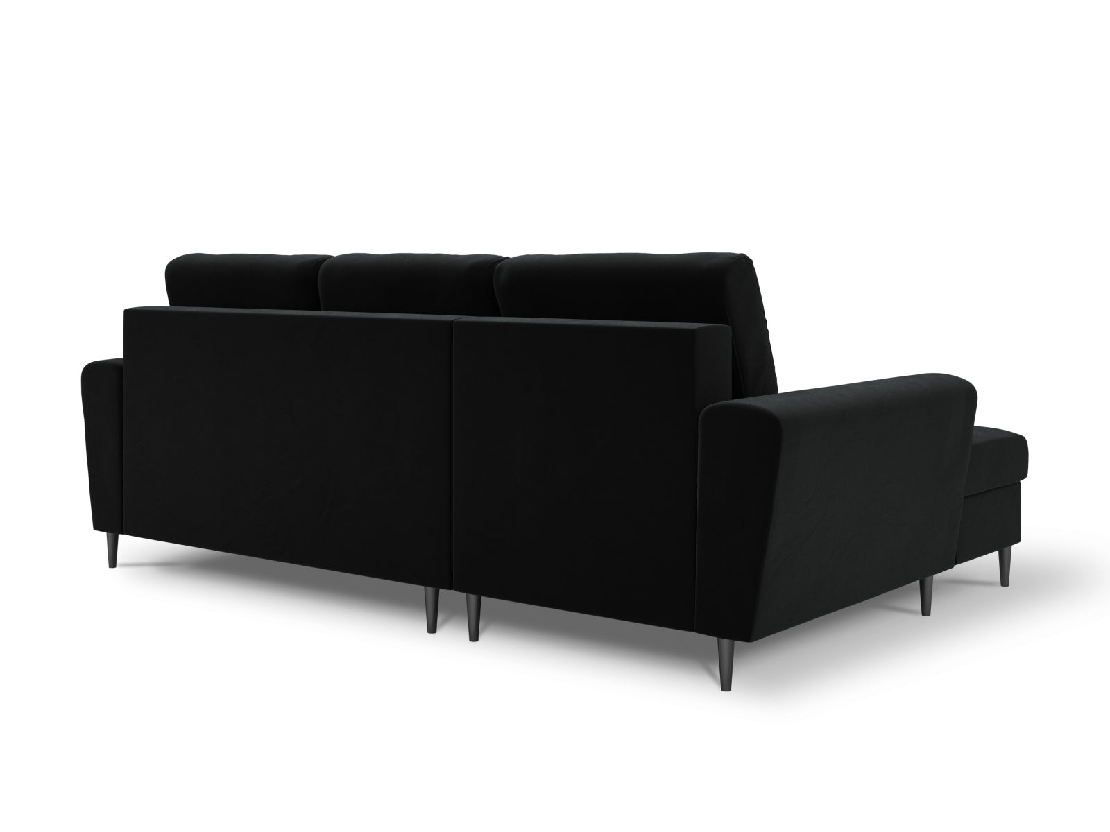 Erleben Sie das Kyoto Velour Ecksofa links – ein stilvolles 4-Sitzer Sofa mit Schlaffunktion und praktischer Stauraumbox für Ihr Zuhause.