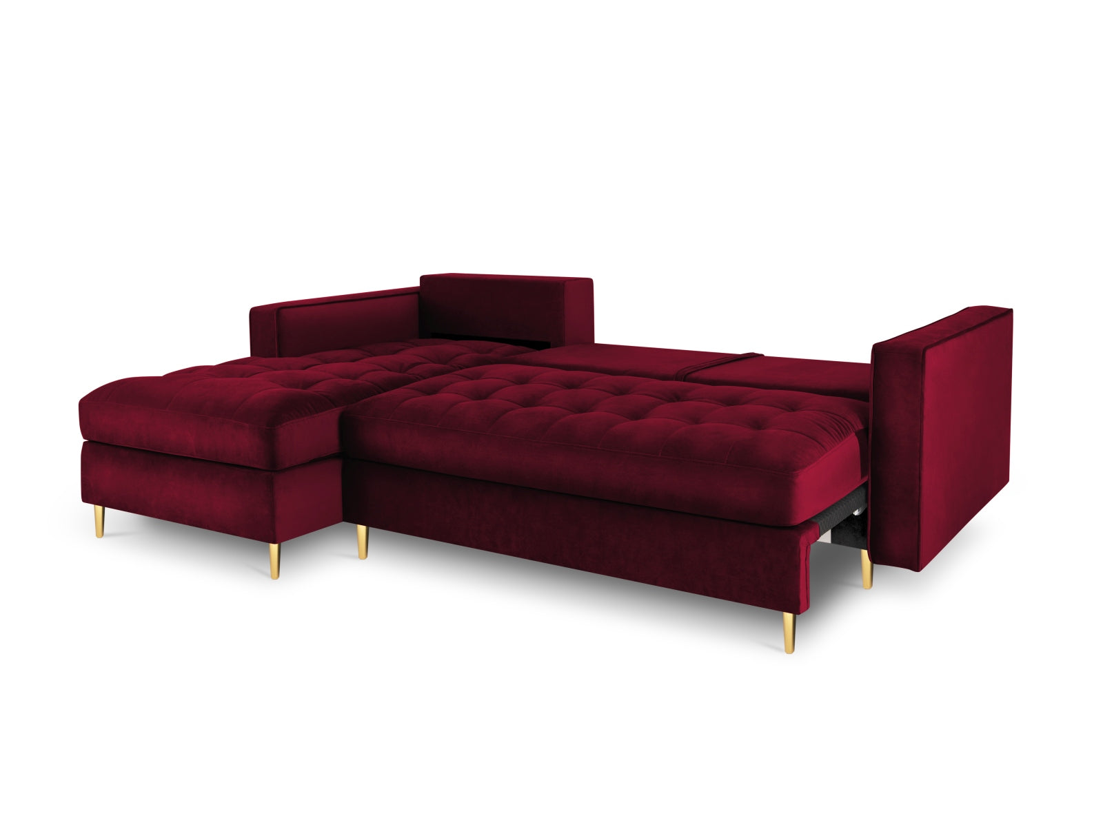 Modernes 5-Sitzer Ecksofa links Aspen mit stilvollem Design, ideal für Wohnräume, bietet Schlaffunktion und praktischen Stauraum.