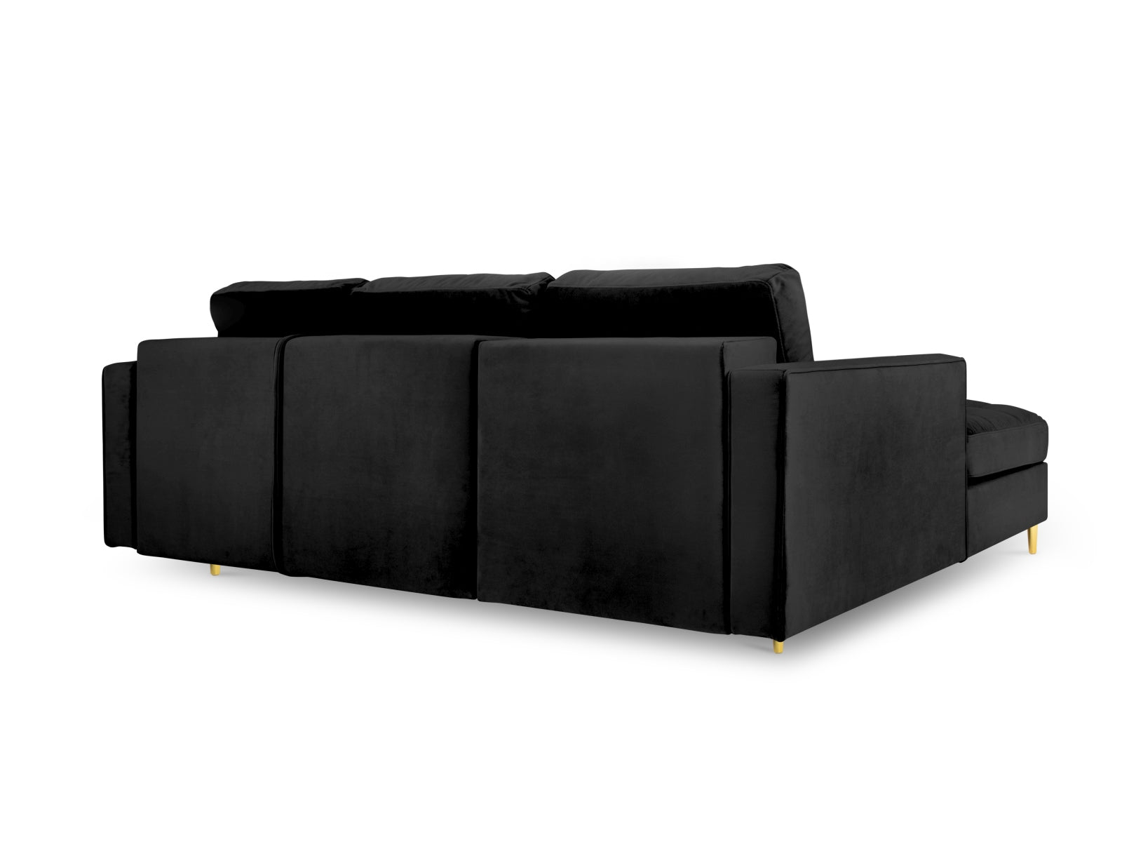 Modernes 5-Sitzer Ecksofa links Aspen von Cosmopolitan Design, ideal für entspannte Abende, bietet Schlaffunktion und cleveren Stauraum.