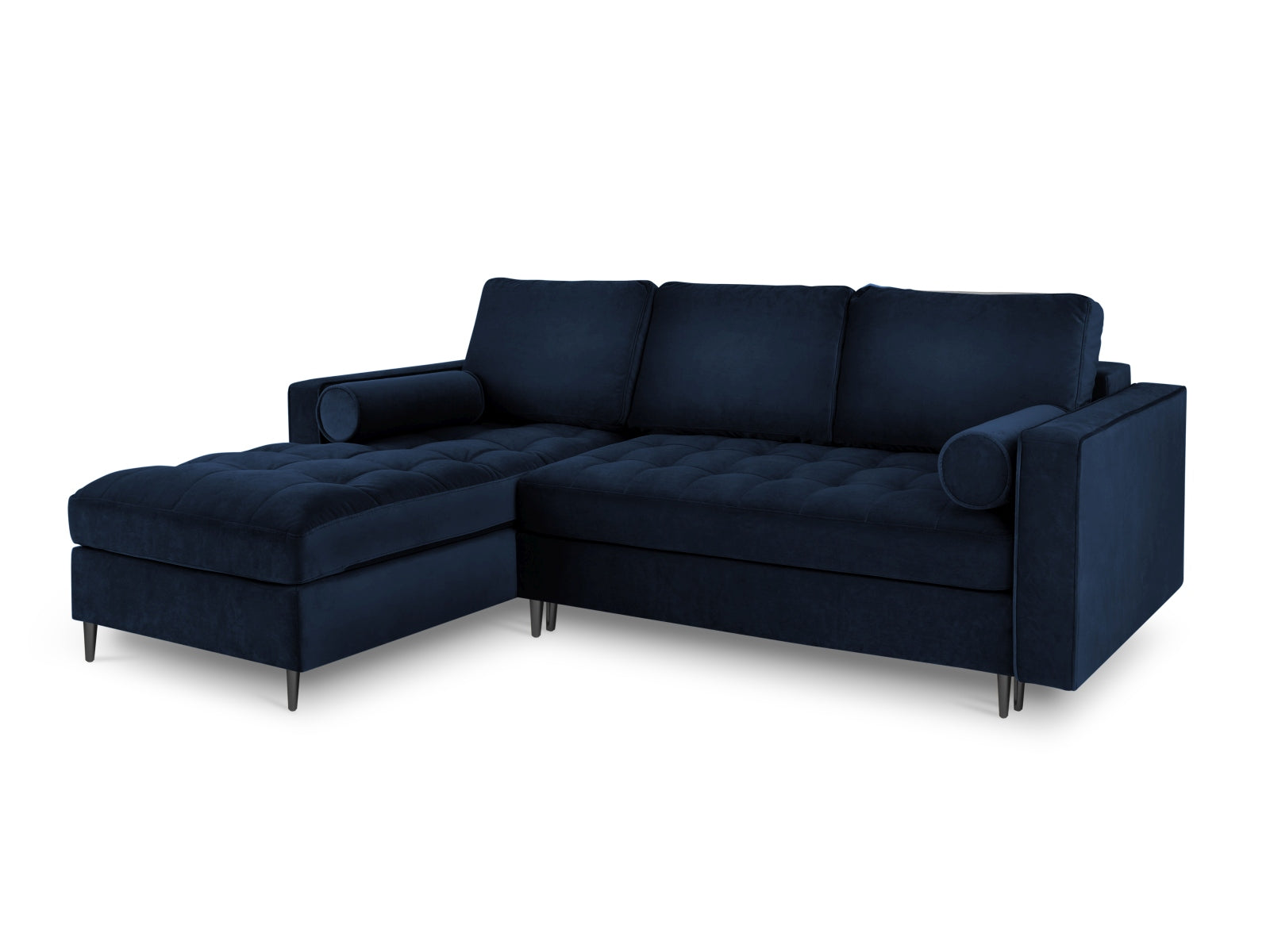5-Sitzer Ecksofa links mit Schlaffunktion und Stauraum Aspen in Royal Blue-Salvador präsentiert im Onlineshop von KAQTU Design AG. Bettsofa links ist von Cosmopolitan Design