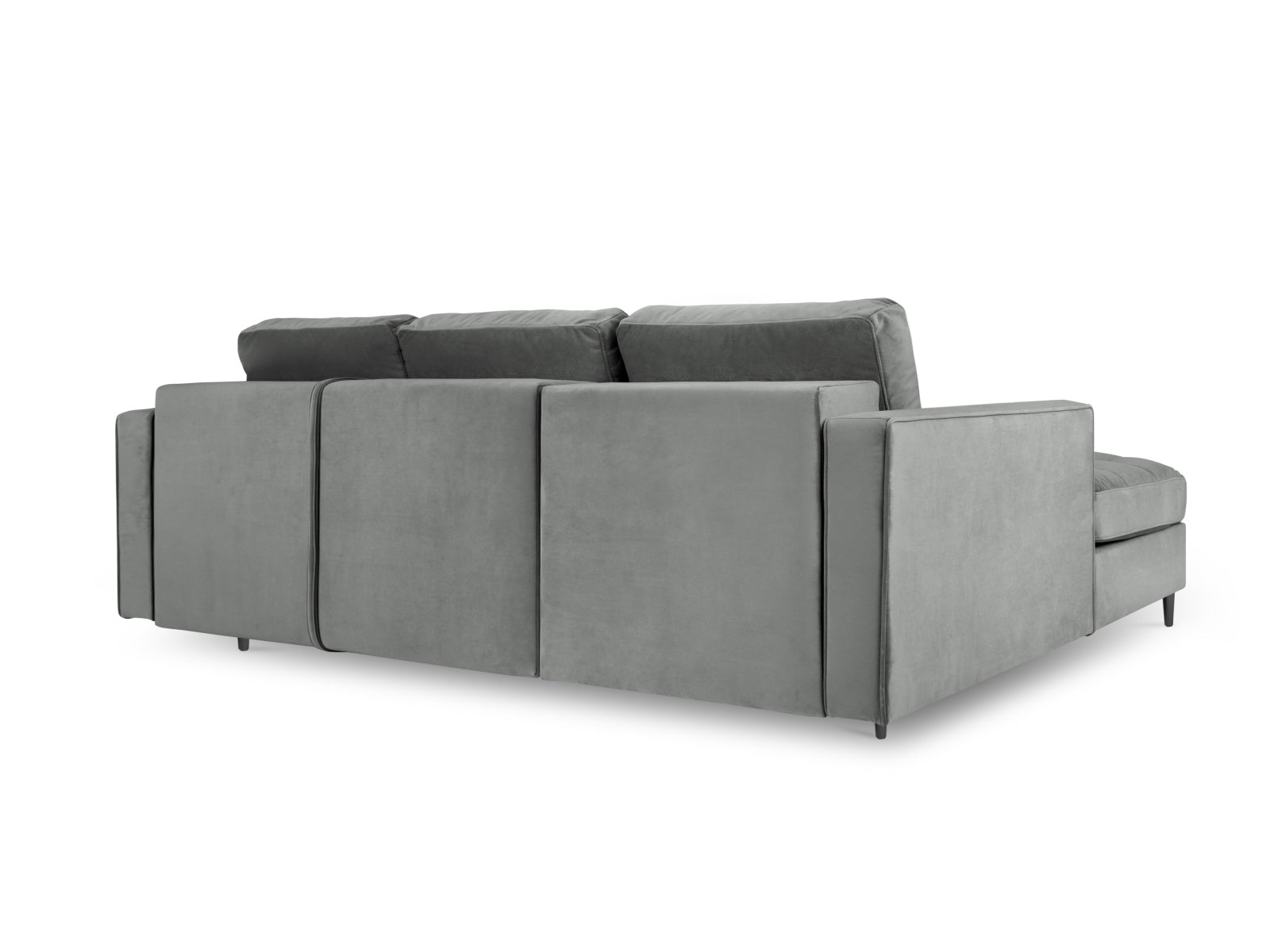 Modernes 5-Sitzer Ecksofa Aspen in elegantem Grau, bietet Schlaffunktion und praktischen Stauraum für vielseitige Nutzung.