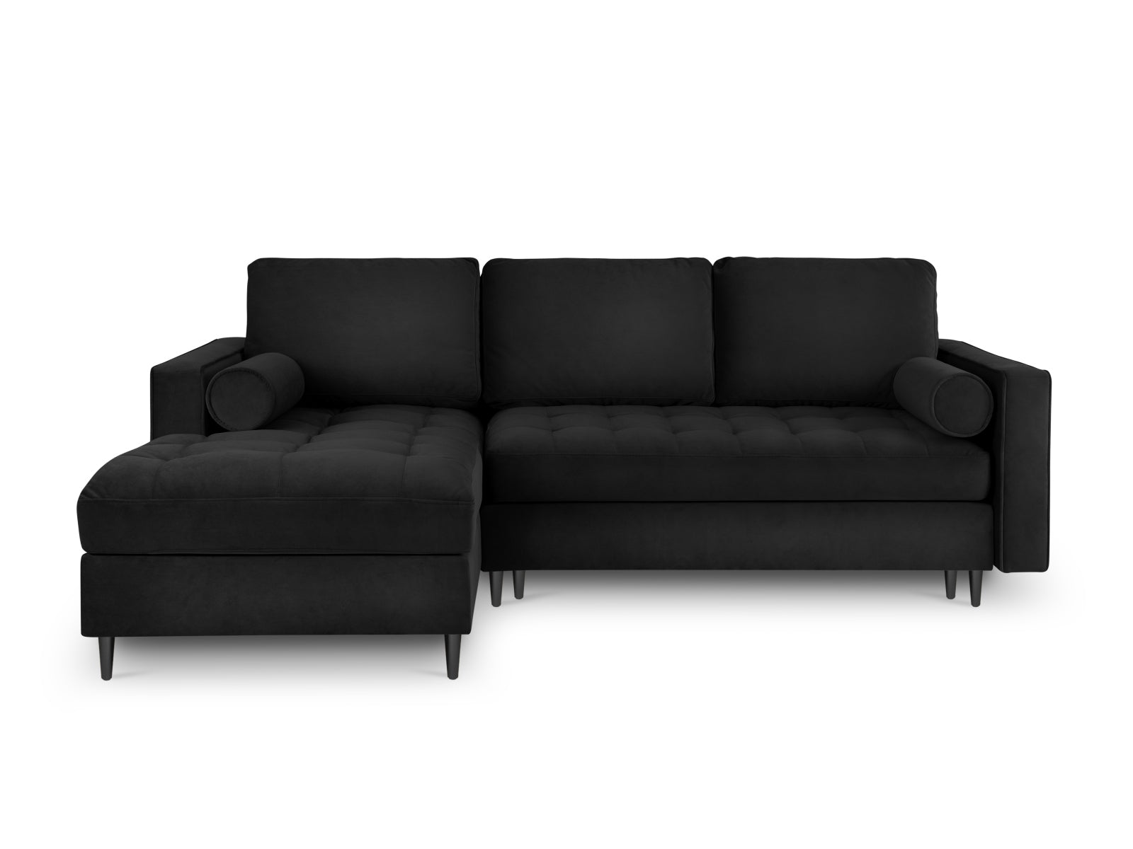 Stylisches Ecksofa links Aspen für 5 Personen, ausgestattet mit Schlaffunktion und praktischem Stauraum, perfekt für jedes Wohnzimmer.