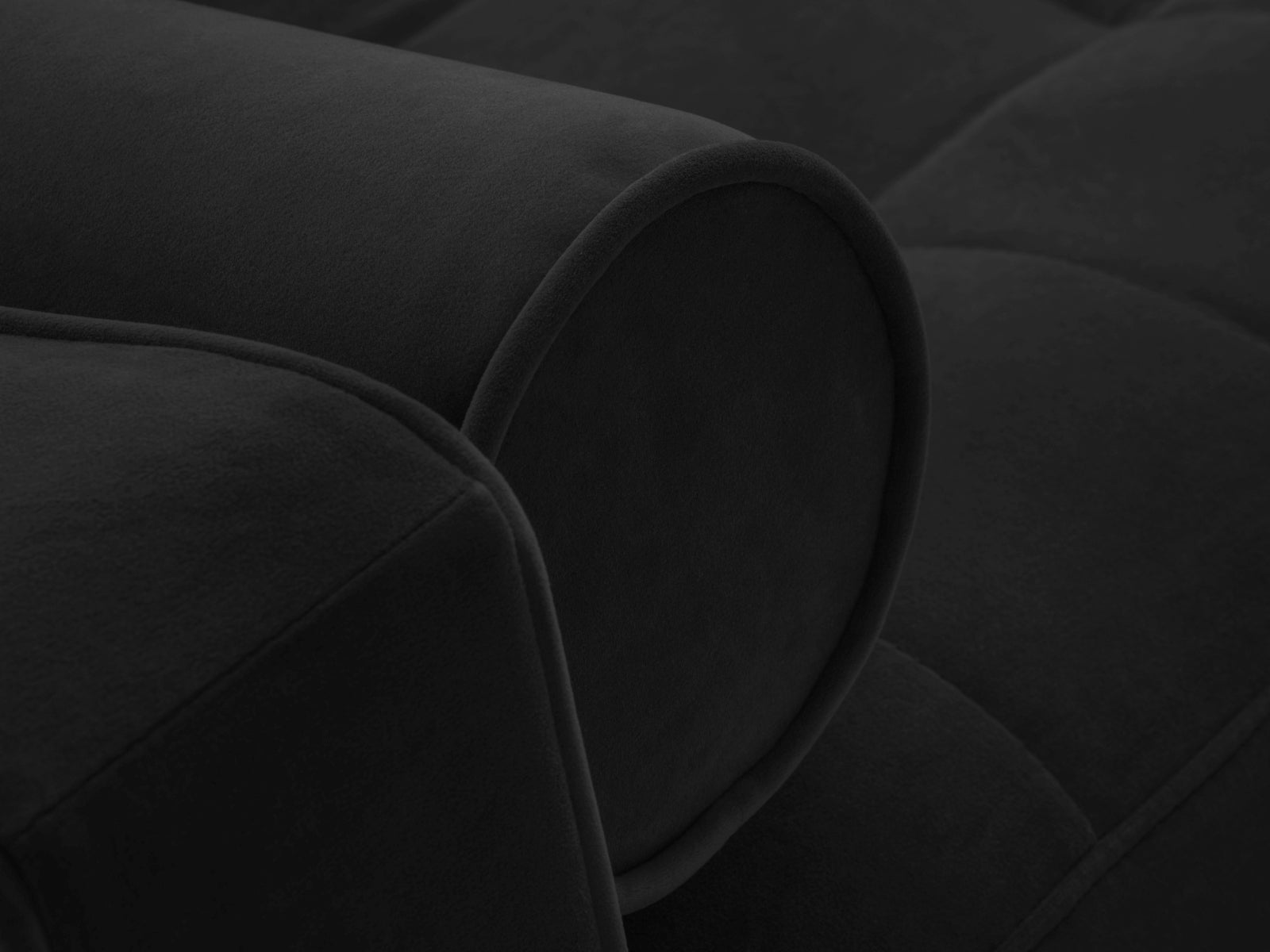 Modernes 5-Sitzer Ecksofa links Aspen, ideal für Wohnräume, bietet Schlaffunktion und Stauraum für zusätzlichen Komfort und Flexibilität.