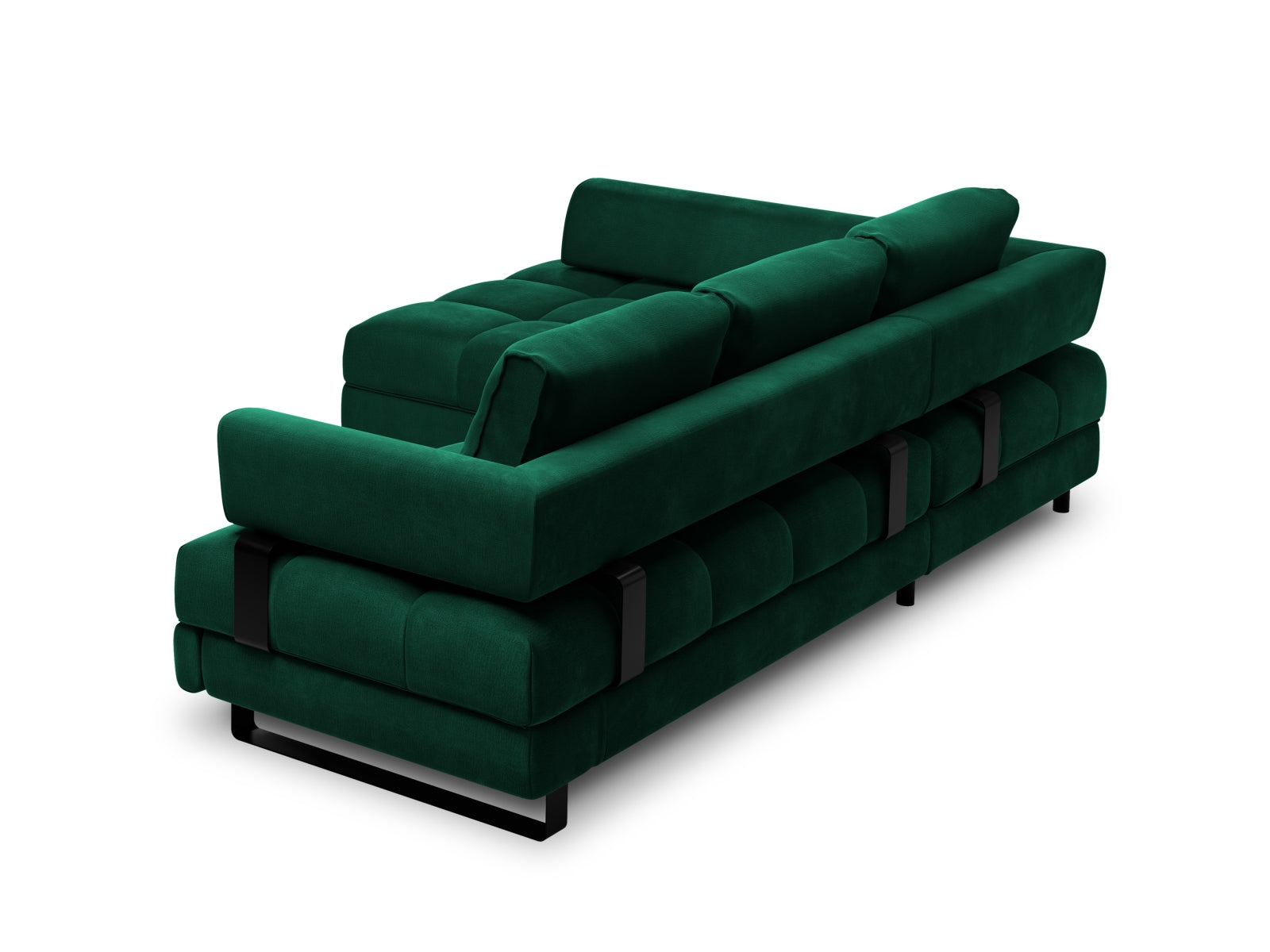 Entdecken Sie das Clinton Velour Ecksofa von Cosmopolitan Design: elegantes 5-Sitzer Sofa mit praktischer Schlaffunktion und grosszügigem Stauraum!