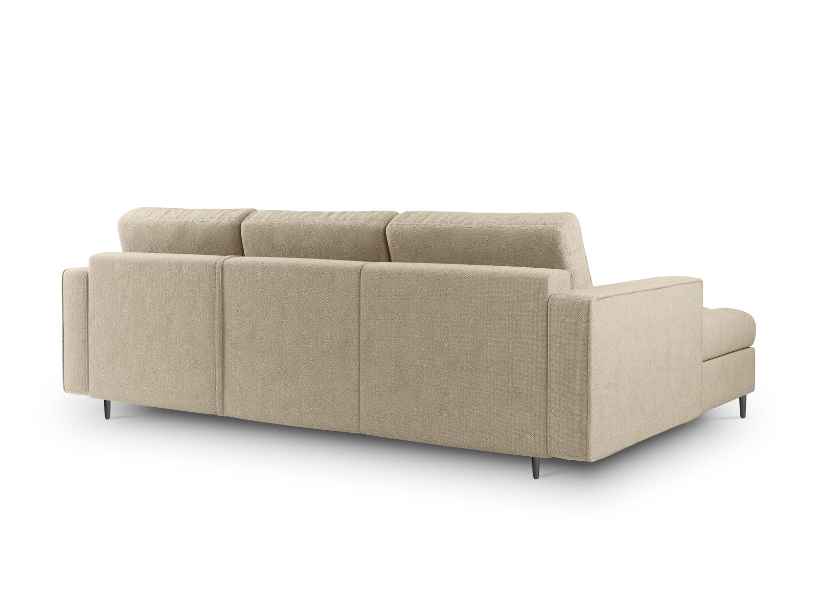 Beige 5-Sitzer Ecksofa Aspen von Cosmopolitan Design, linksseitig, mit praktischer Schlaffunktion und Stauraum für mehr Flexibilität.
